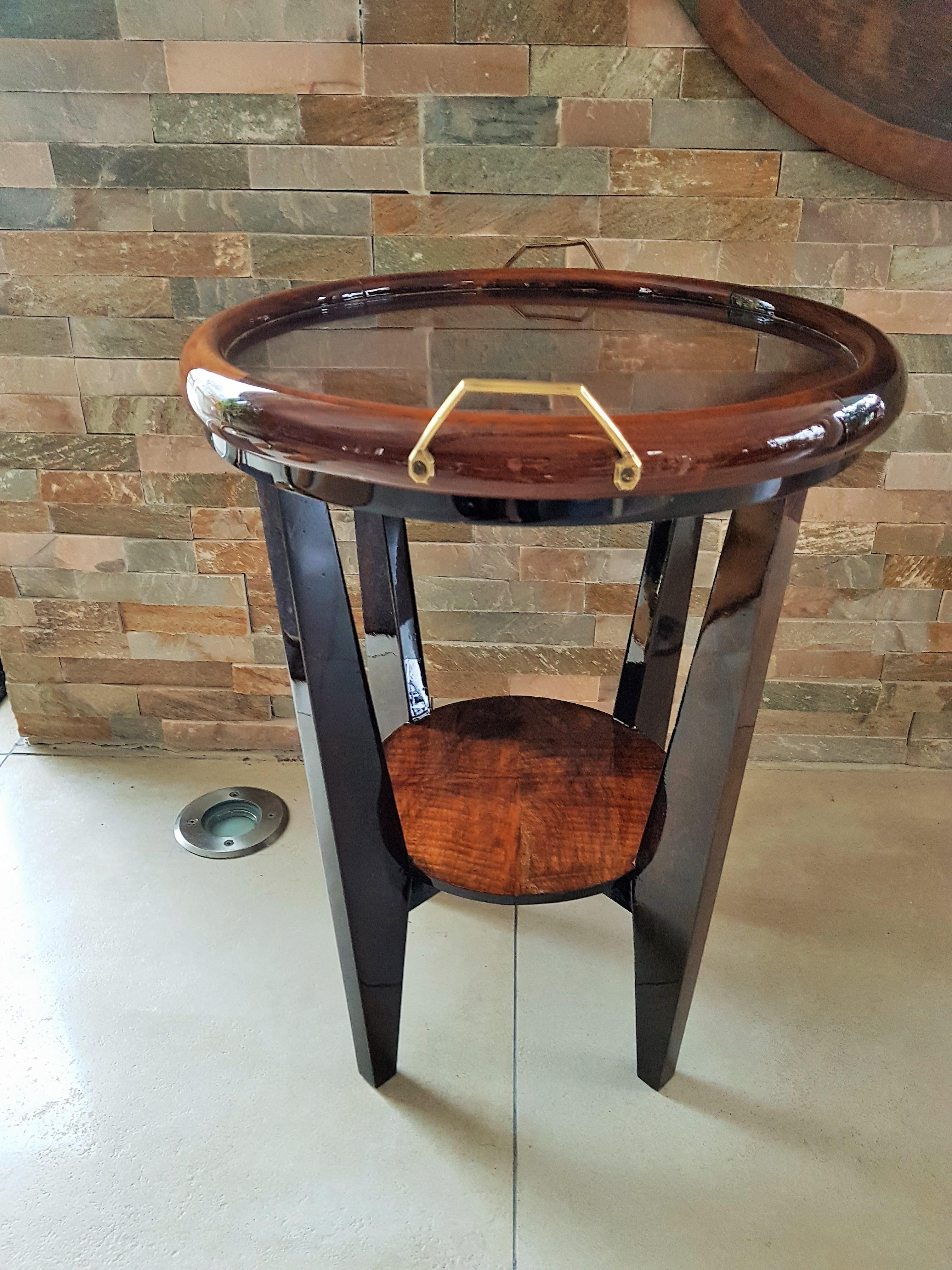 Art Deco Cocktail Side Tray Table, France, 1930s 11