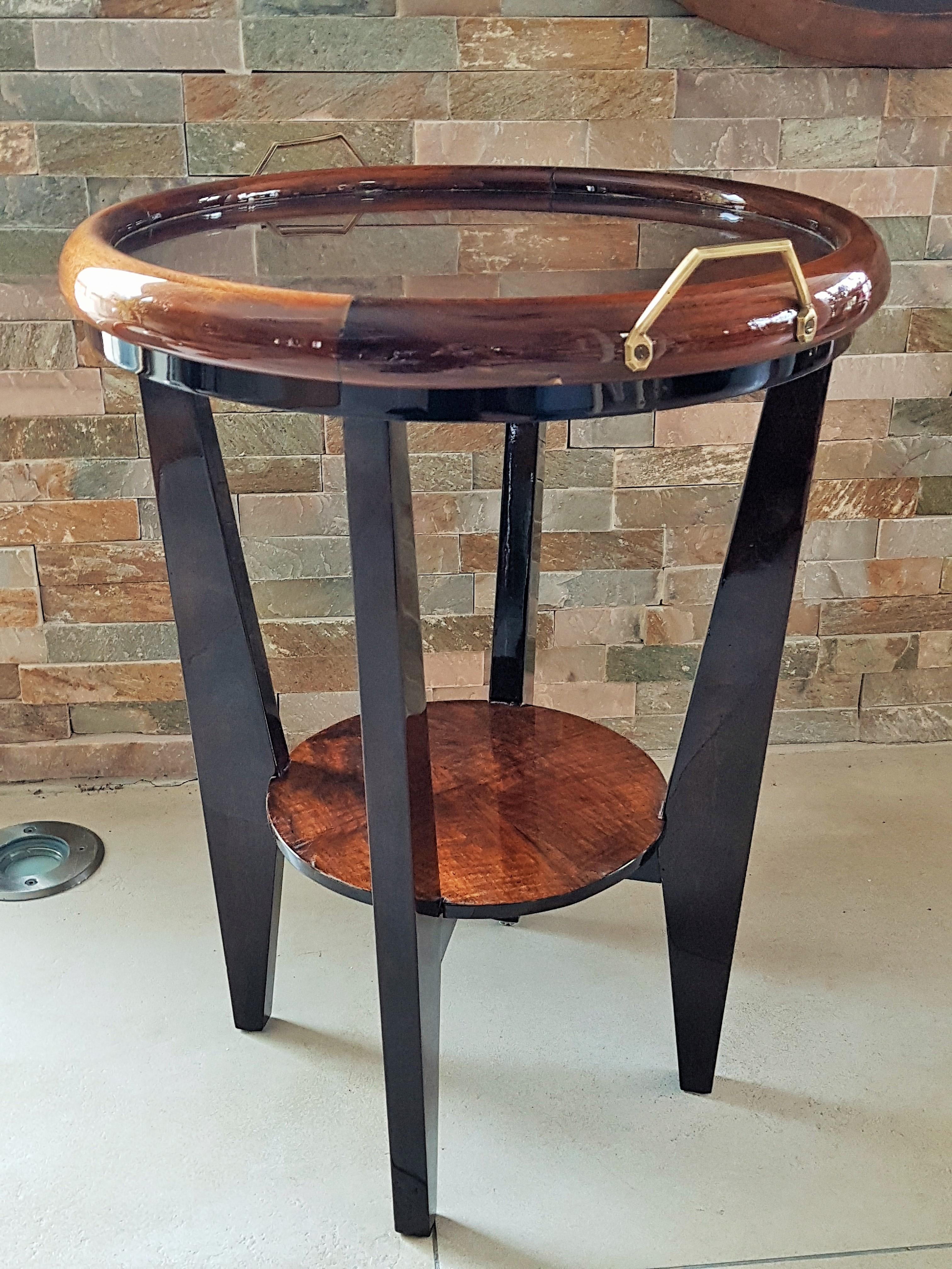 Art Deco Cocktail Side Tray Table, France, 1930s 13