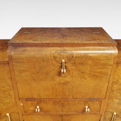 Art Deco Cocktail Sideboard Attributed to Epstein in Walnut