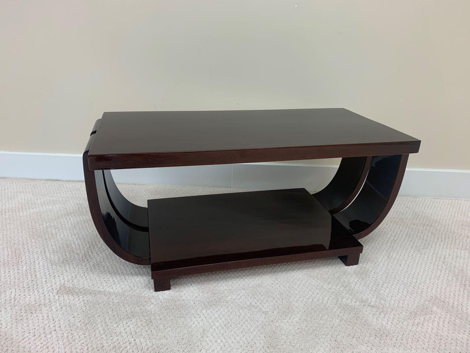 Maple Art Deco Cocktail Table by Modern Age Furniture Company Attr. Brown Saltman