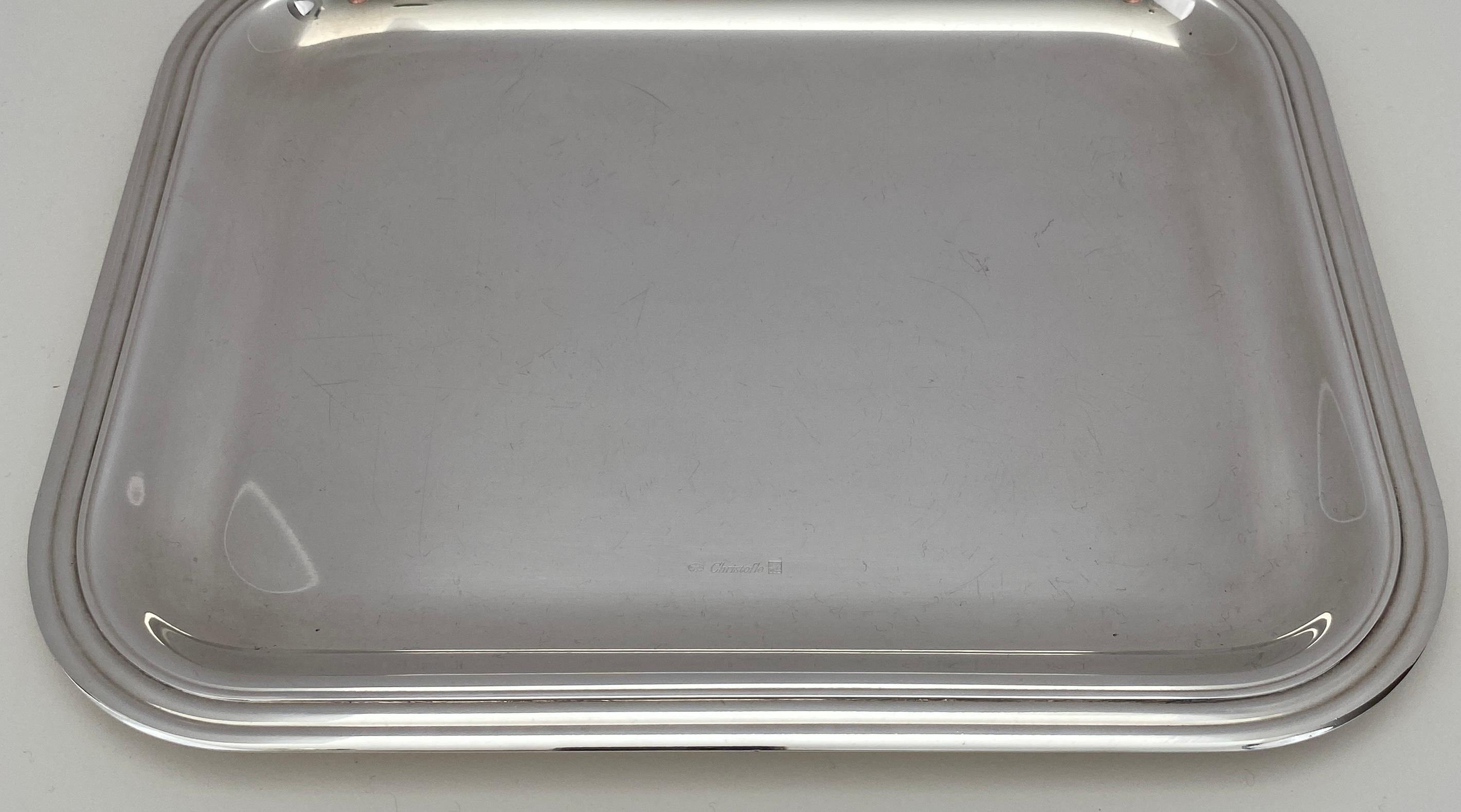 20th Century Art Deco Cocktail Tray by Christofle, French Hors d'oeuvre Tray For Sale