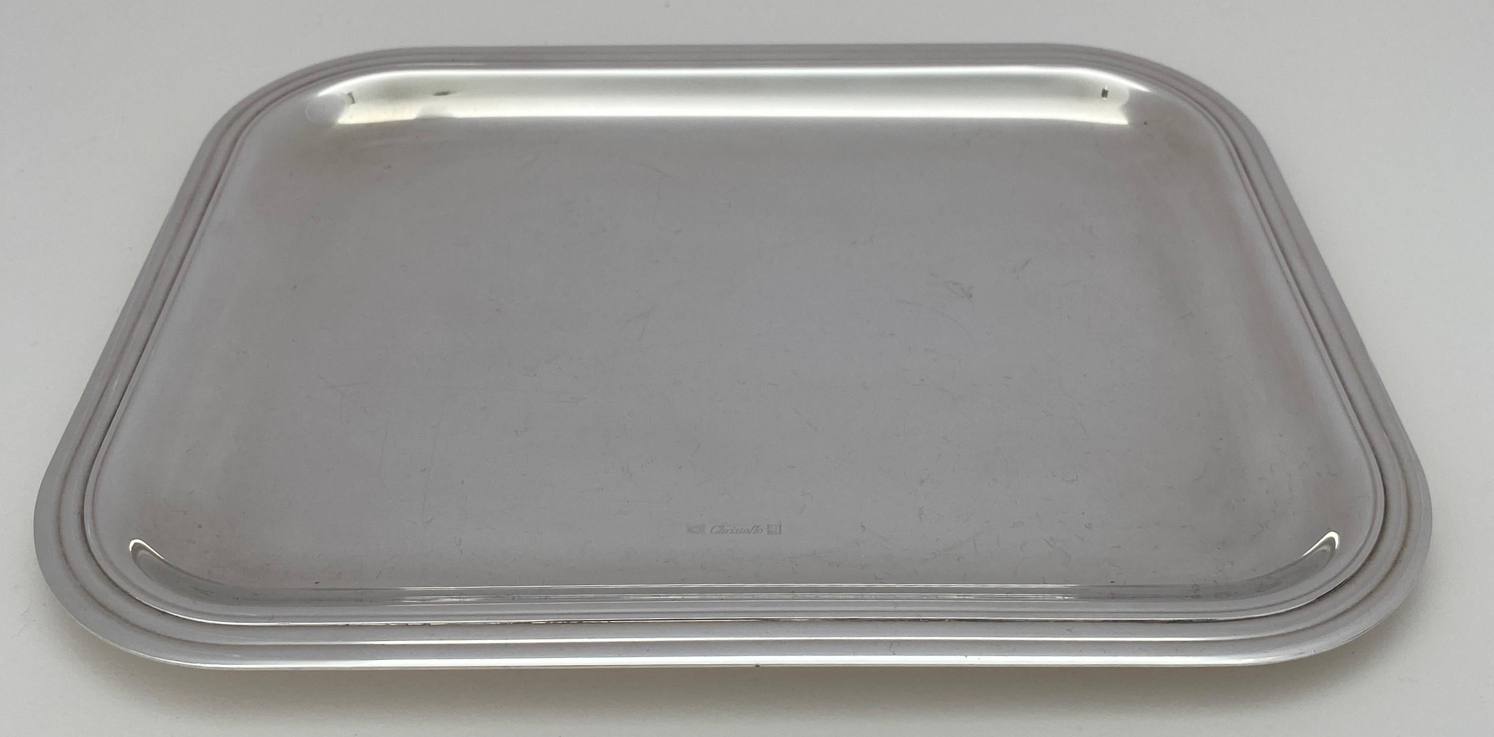 Art Deco Cocktail Tray by Christofle, French Hors d'oeuvre Tray For Sale 2