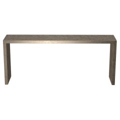 Couch- und Cocktail-Konsolentische im Art déco-Stil aus glatter antiker Bronze  von Alison