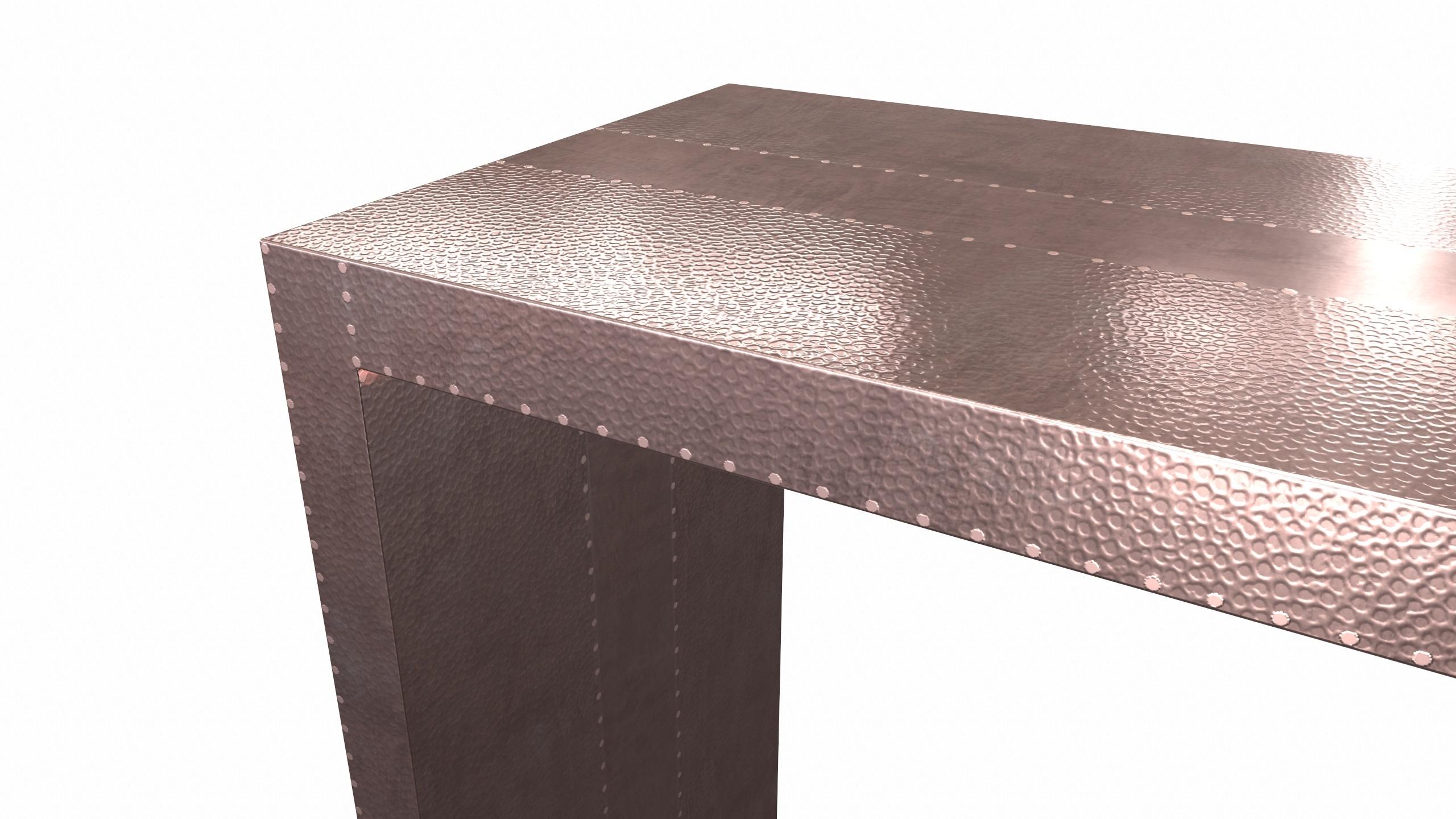 Other Art Deco Coffee and Cocktail Console Tables Mid.Hammered in Copper  by Alison S For Sale