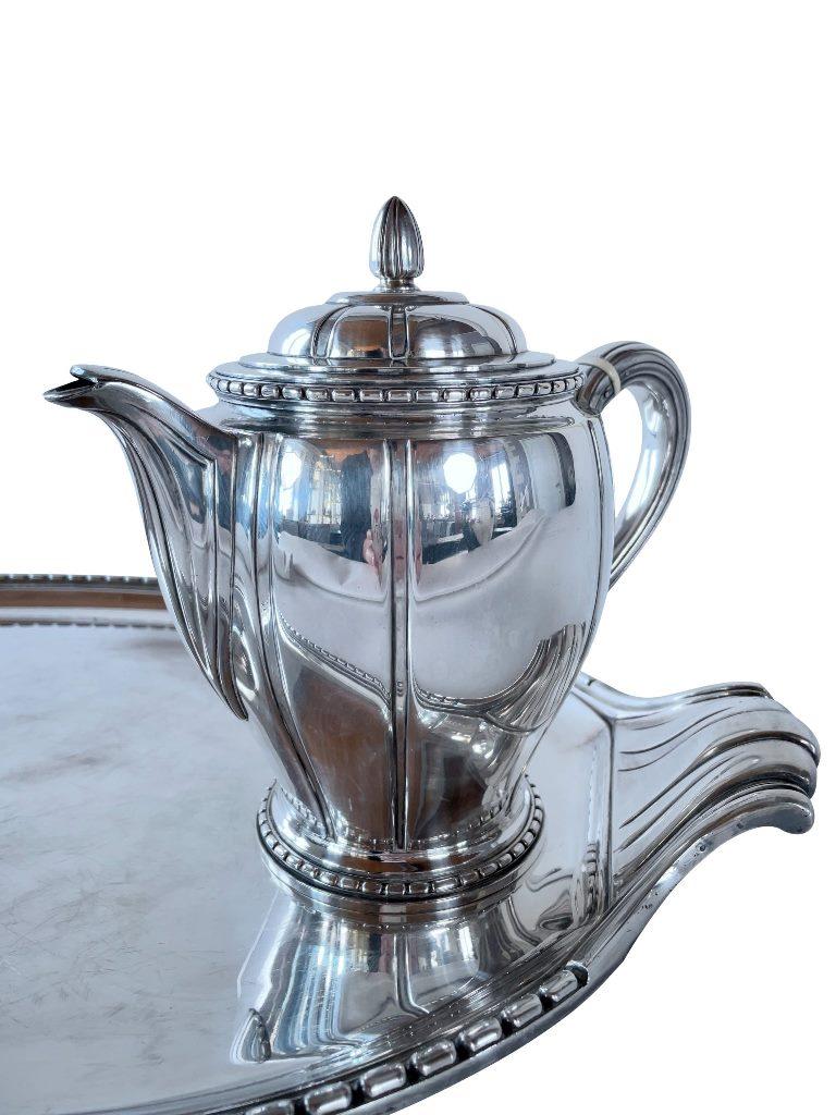 Silver Plate Art Deco coffee and tea service For Sale