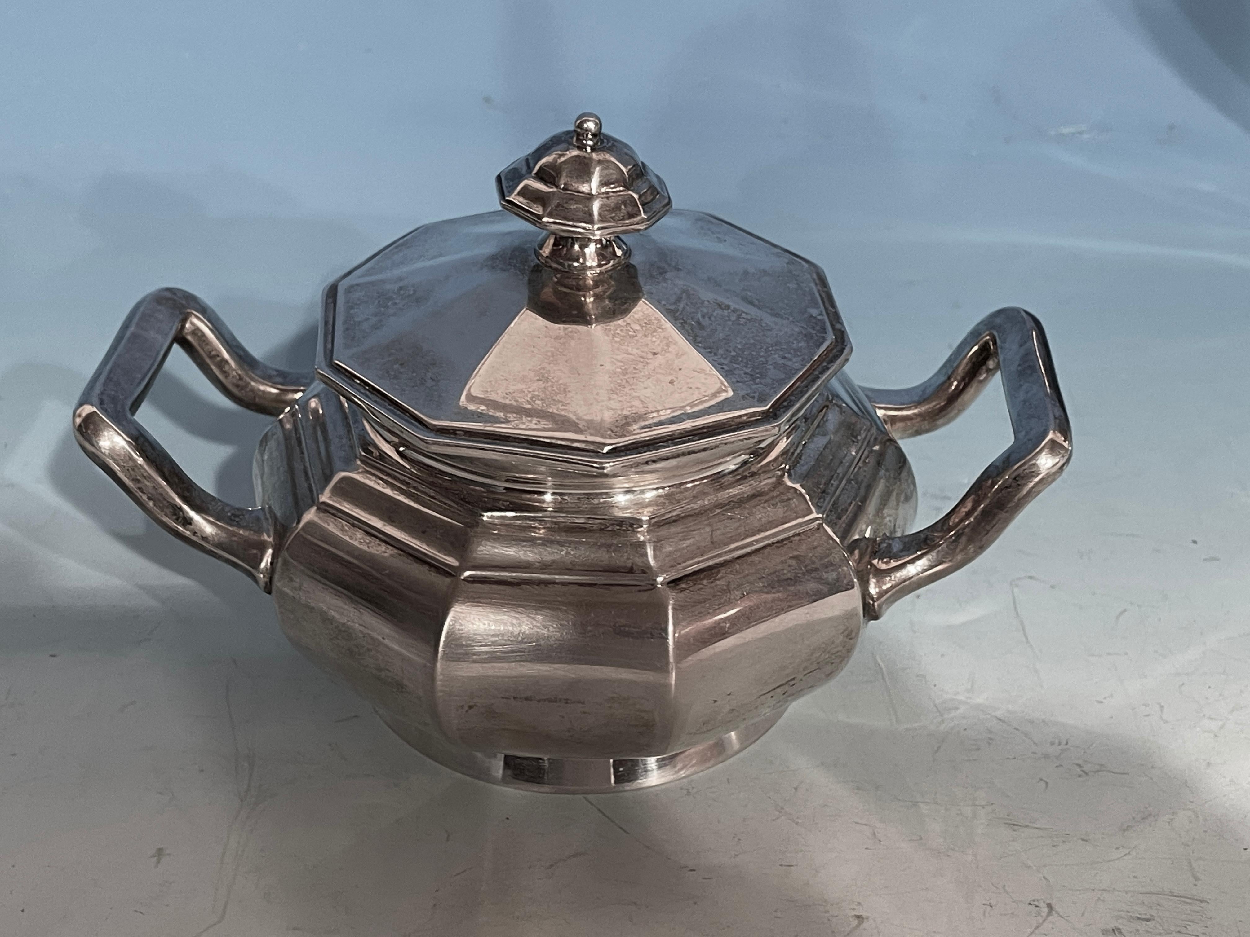 20th Century Art Deco Coffee and Tea Set, Silver 835, Germany, 1900-20 For Sale