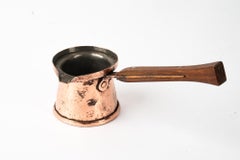 Art Deco Coffee can made of copper with wodden handle around 1920s