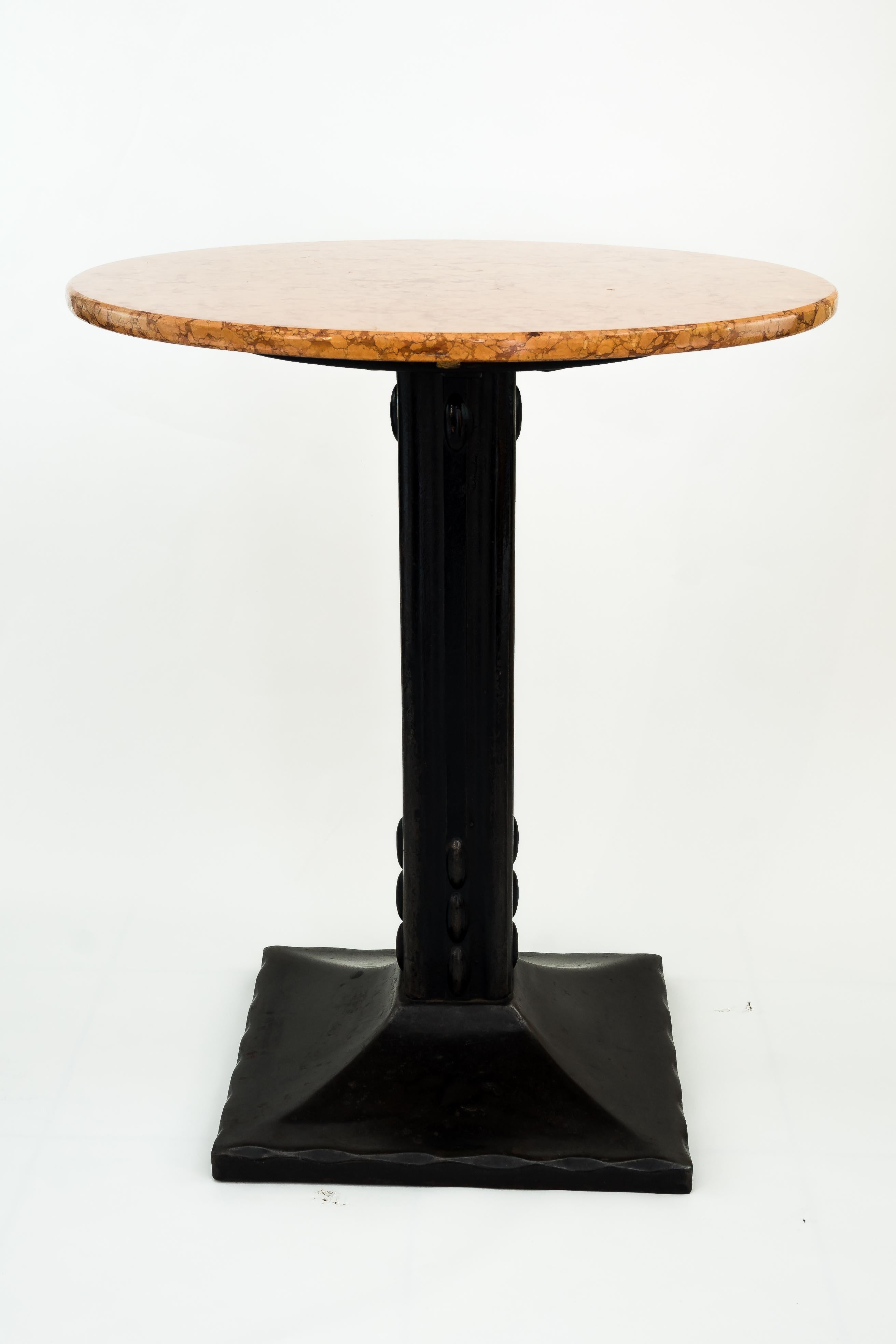 Iron Art Deco Coffee House Table Attr. to Josef Hoffmann For Sale