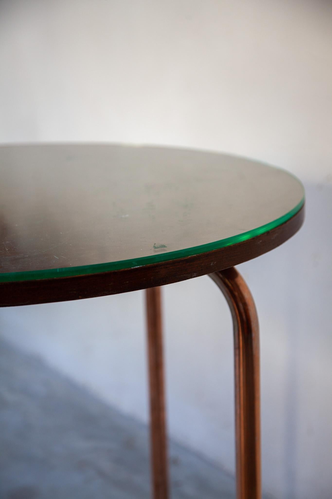 Art Deco Coffee Round Dining Table Bauhaus, 1930s In Good Condition For Sale In Antwerp, BE