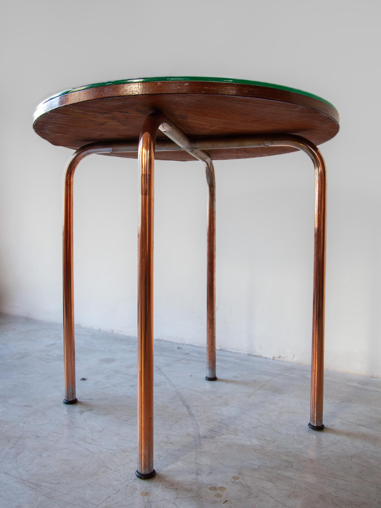 Mid-20th Century Art Deco Coffee Round Dining Table Bauhaus, 1930s For Sale