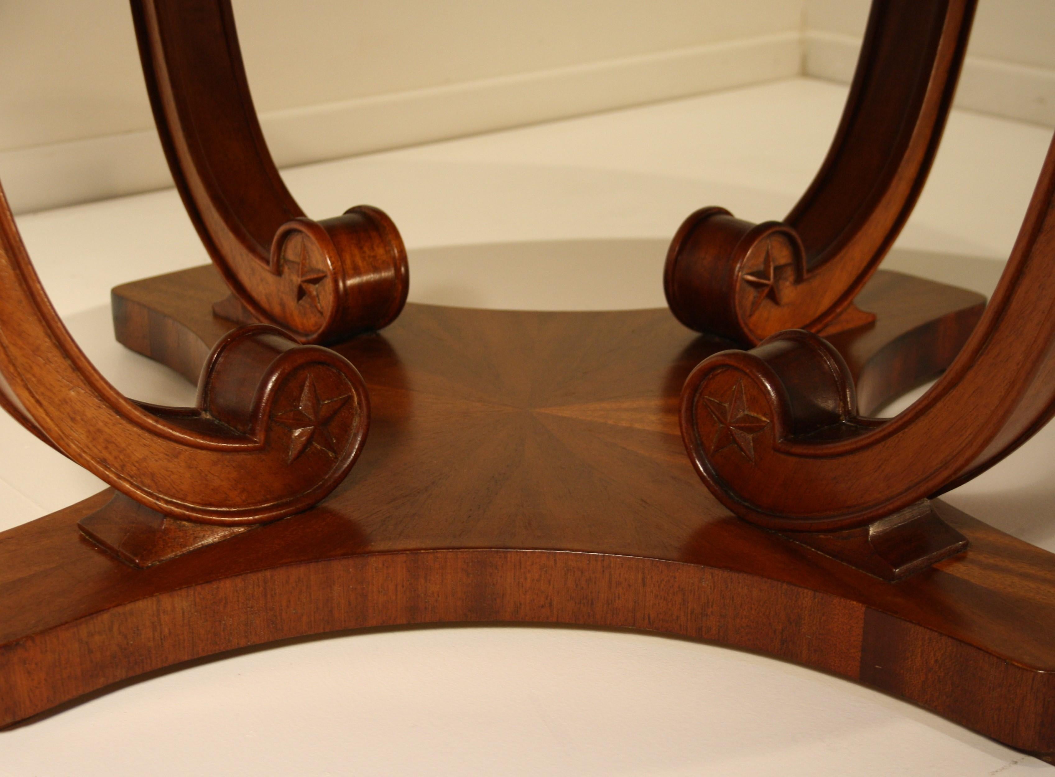 Belgian Art Deco Rosewood Coffee Table by De Coene, 1930s