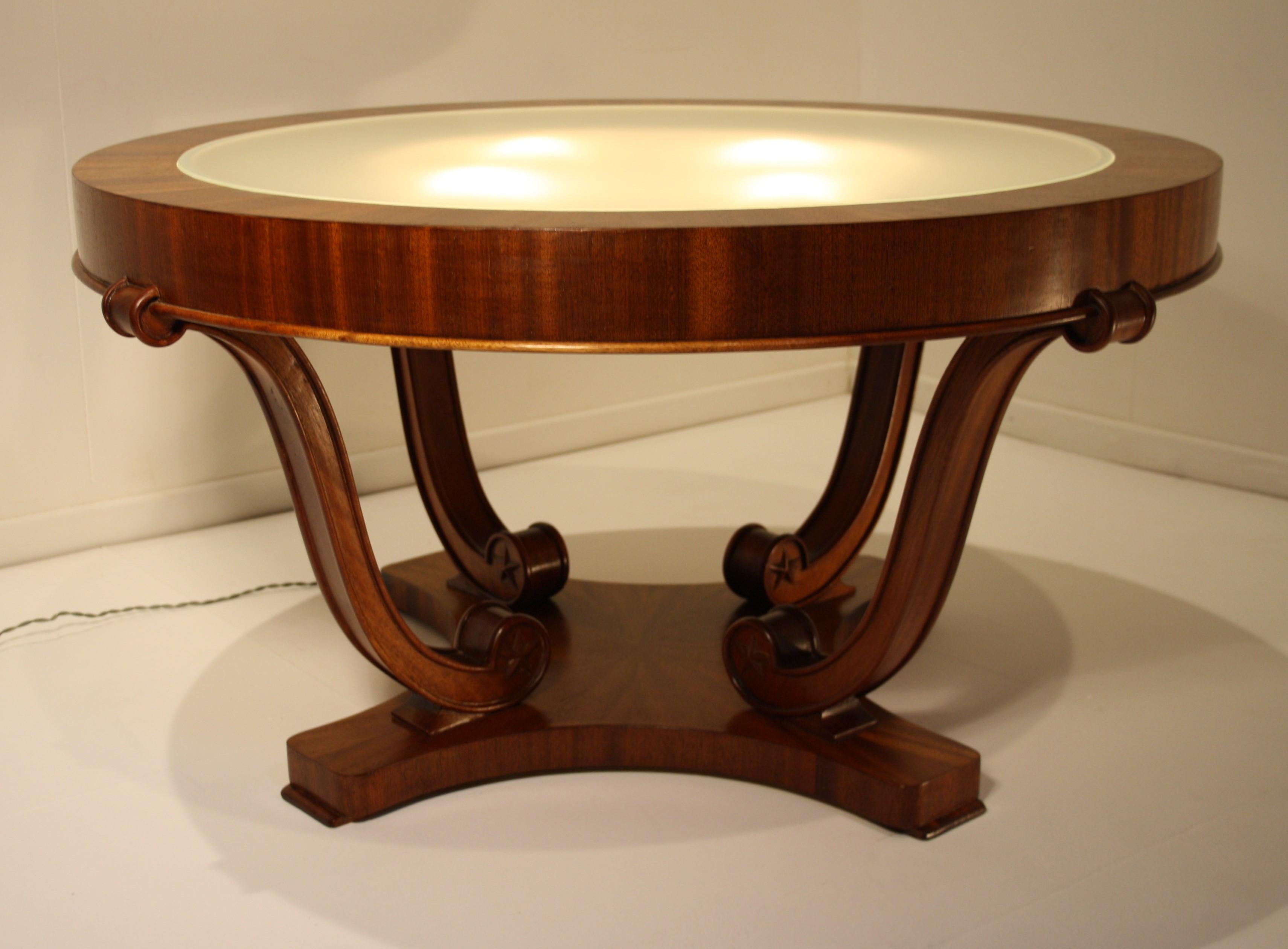 Art Deco Rosewood Coffee Table by De Coene, 1930s In Good Condition In Belgium, BE