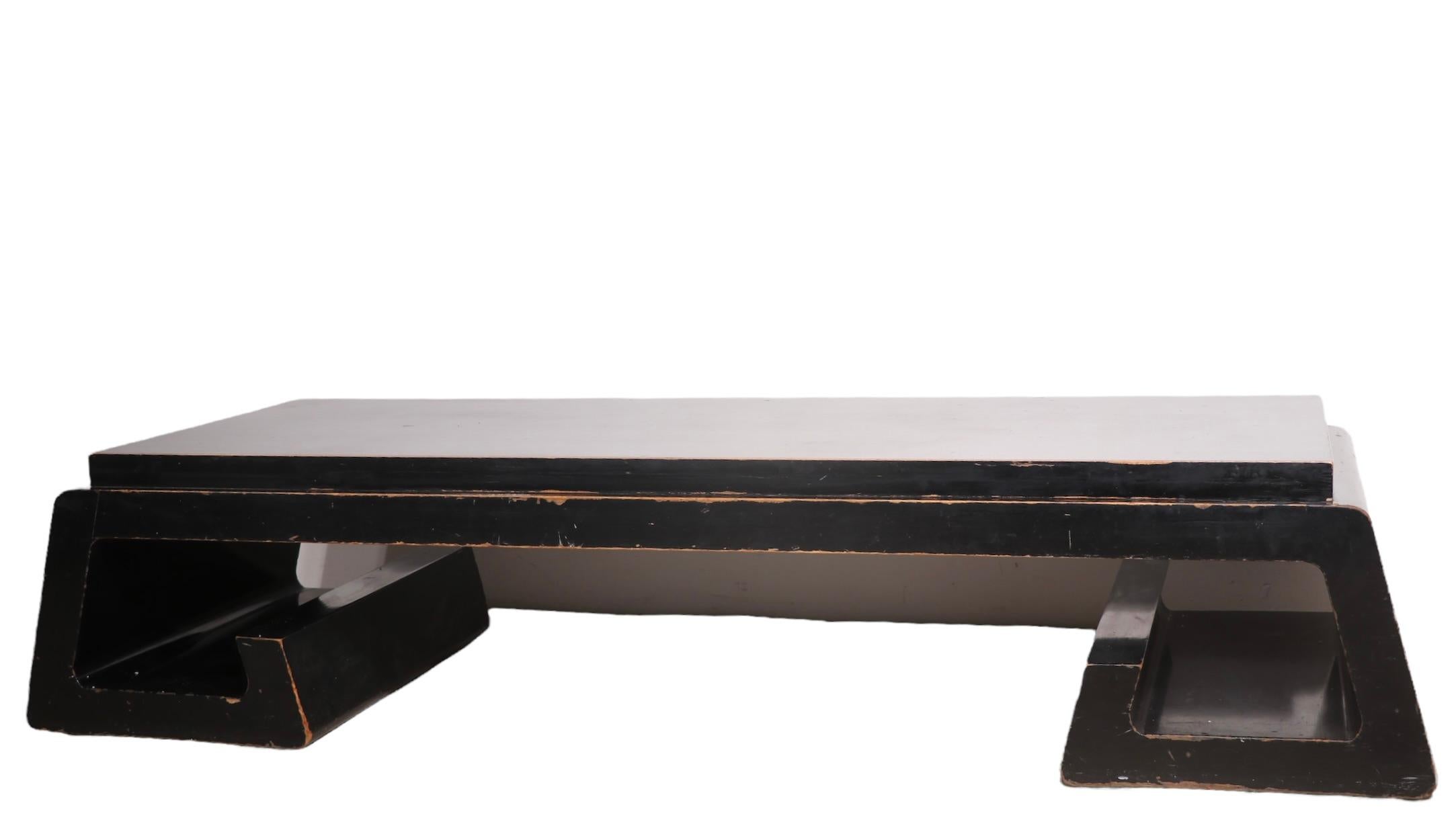 20th Century Art Deco Coffee Table by James Mont in Original Estate Condition For Sale