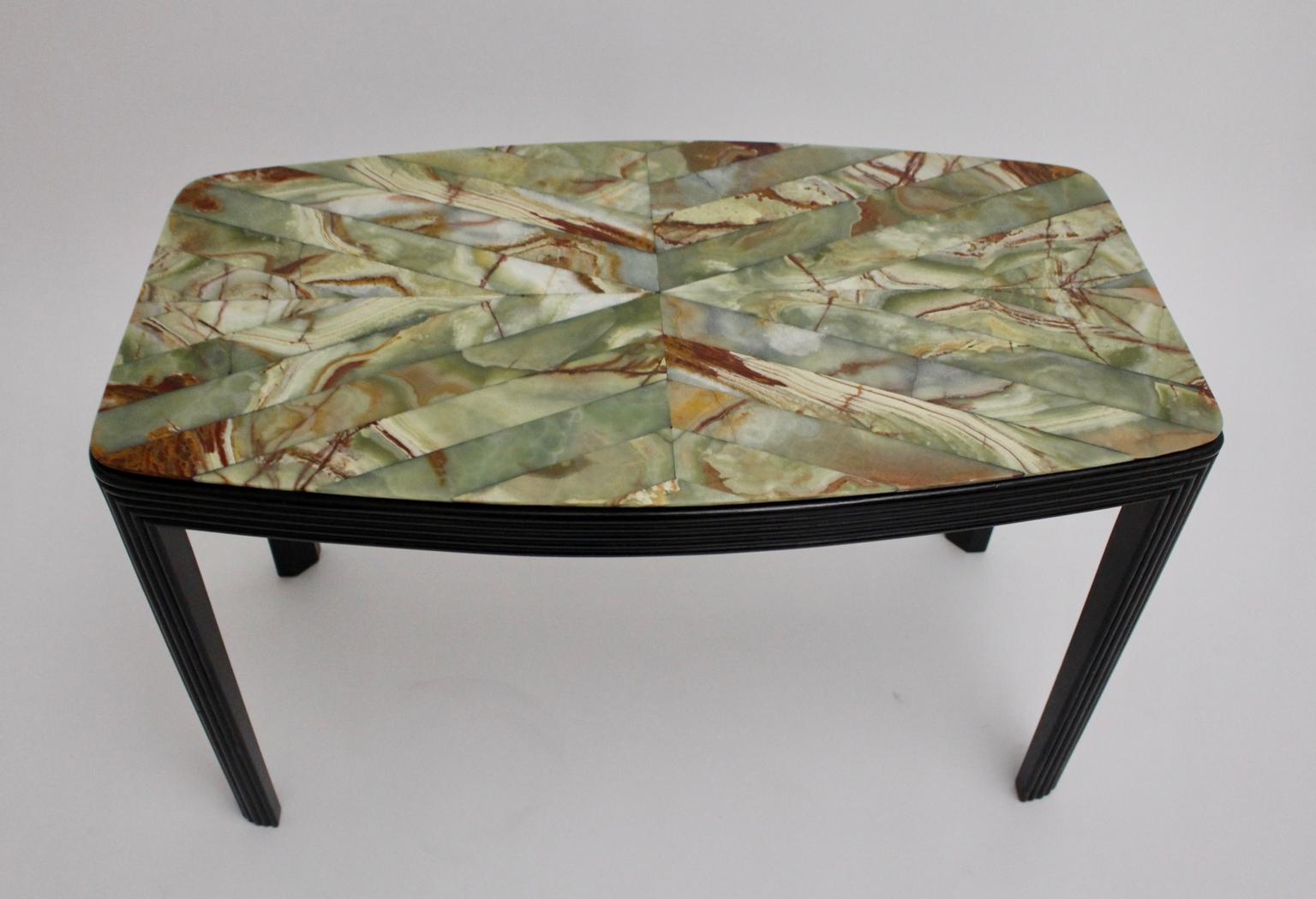 Vienna Secession Art Deco Coffee Table in the circle of Josef Hoffmann Onyx Wood Vienna c 1918 For Sale