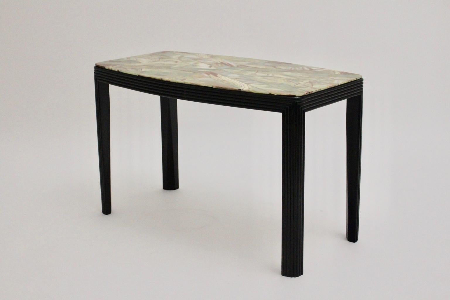 Austrian Art Deco Coffee Table in the circle of Josef Hoffmann Onyx Wood Vienna c 1918 For Sale
