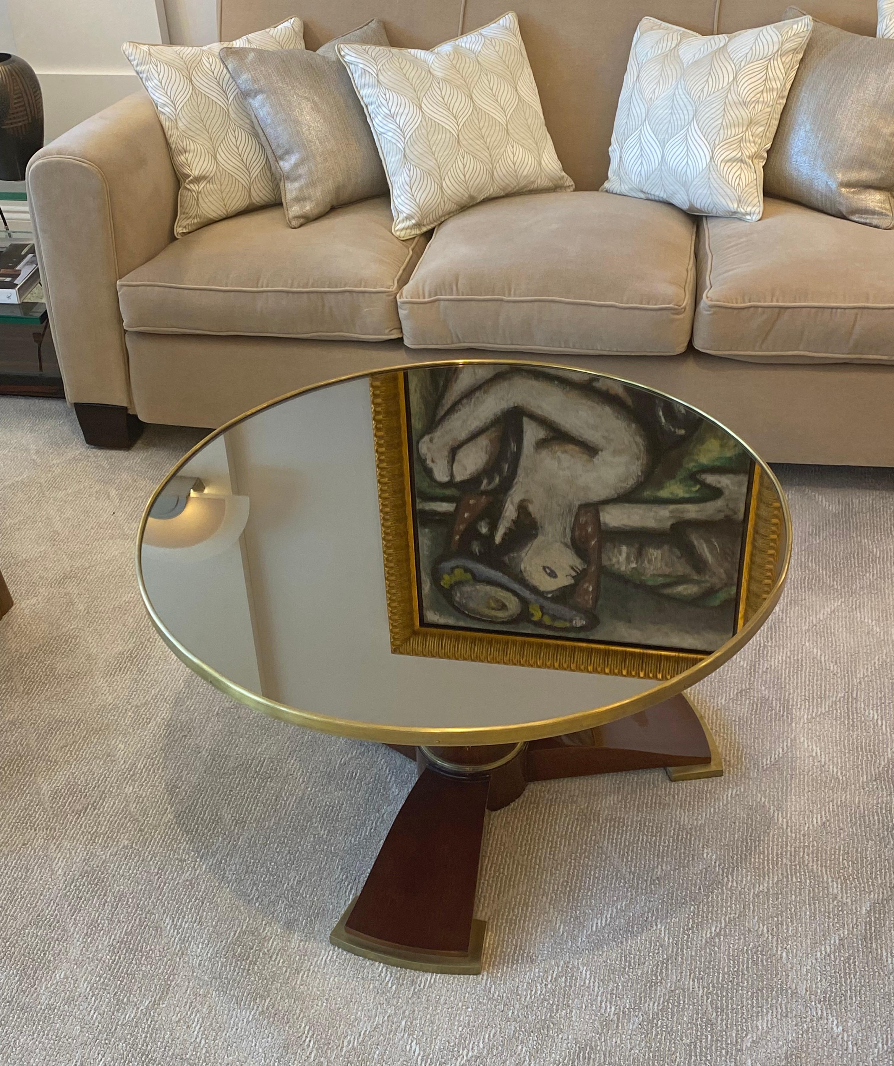 French Art Deco Coffee Table by Jules Leleu For Sale