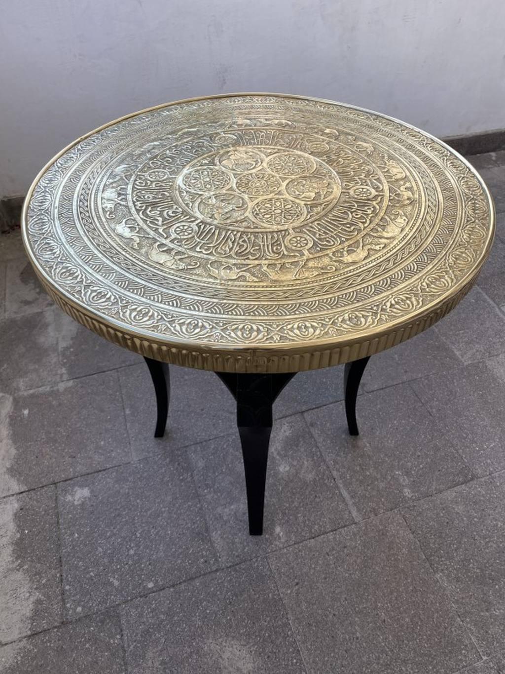 Brass Art Deco Coffee Table by Lajos Kozma For Sale