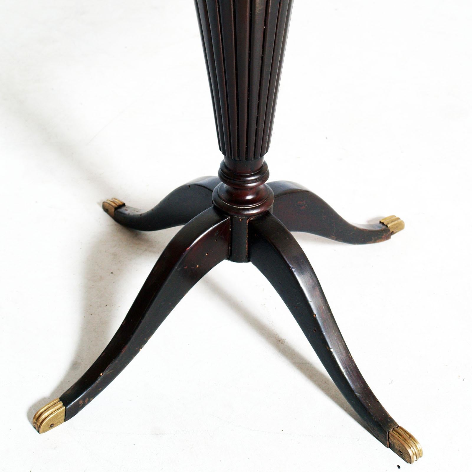 Ebonized Art Deco Coffee Table by Paolo Buffa per Cassina in Mahogany with Onix Top For Sale