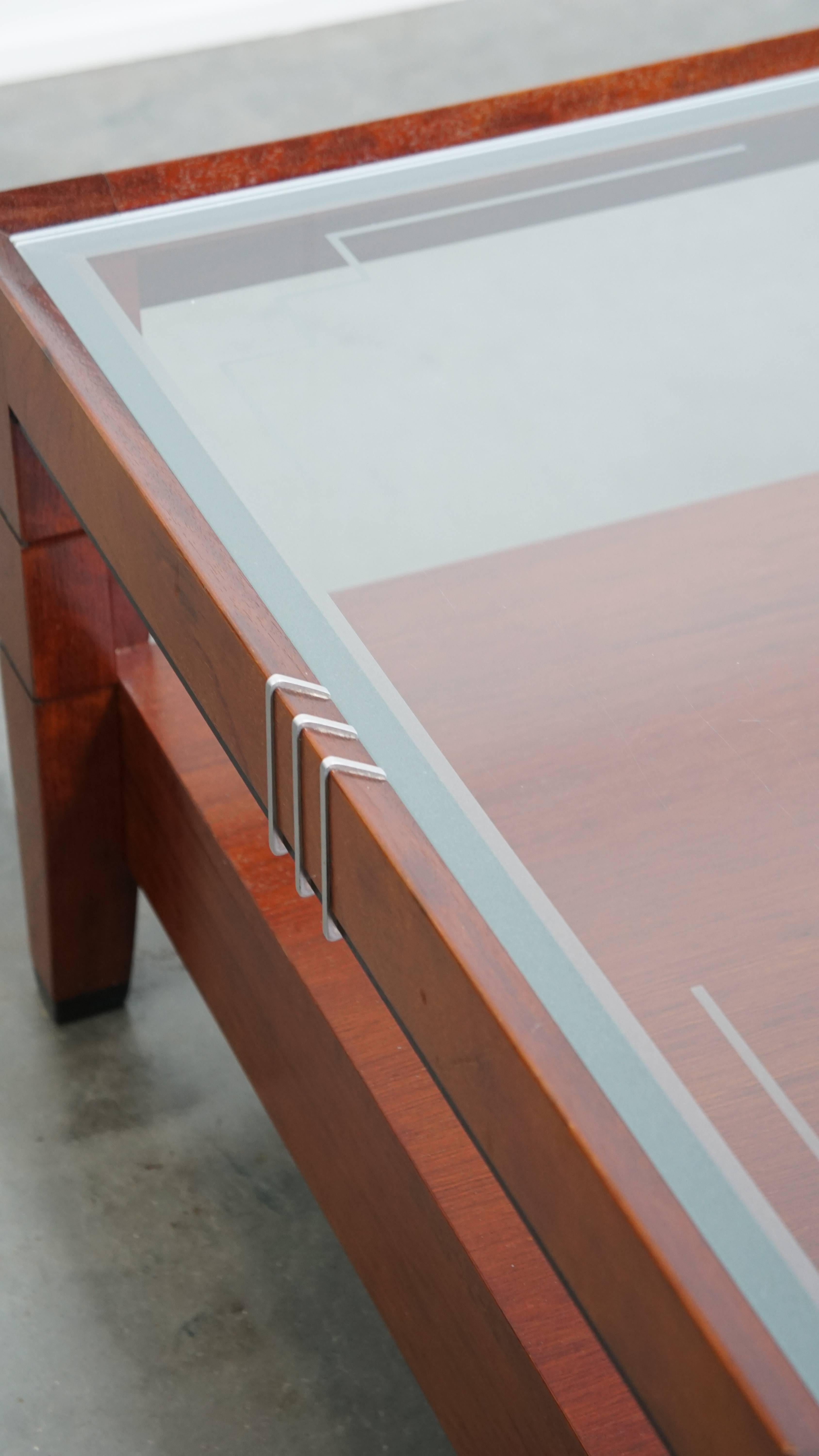 Art Deco Coffee Table by Schuitema from the Decoforma Series with Glass Top and For Sale 5