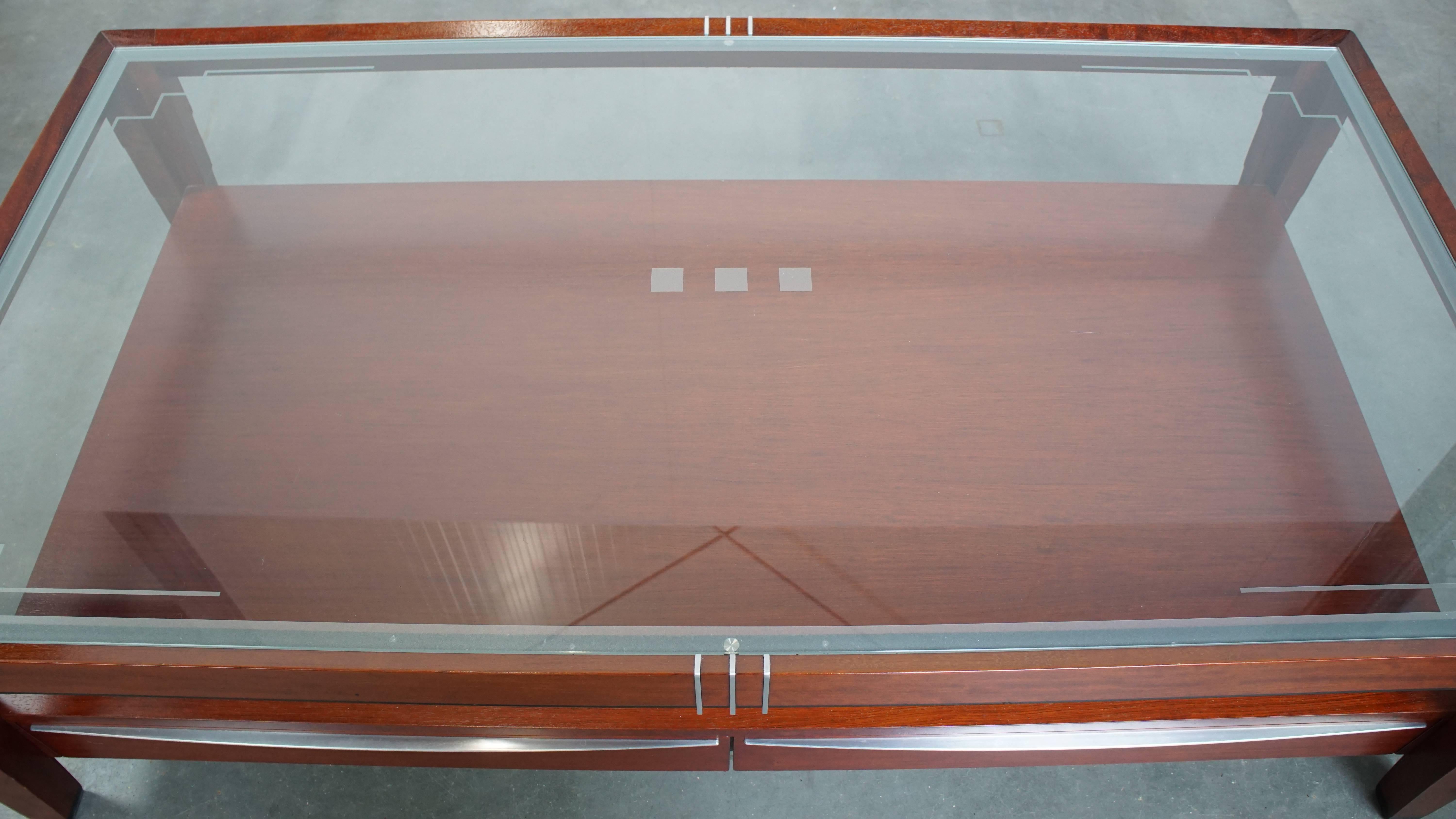 Art Deco Coffee Table by Schuitema from the Decoforma Series with Glass Top and For Sale 3