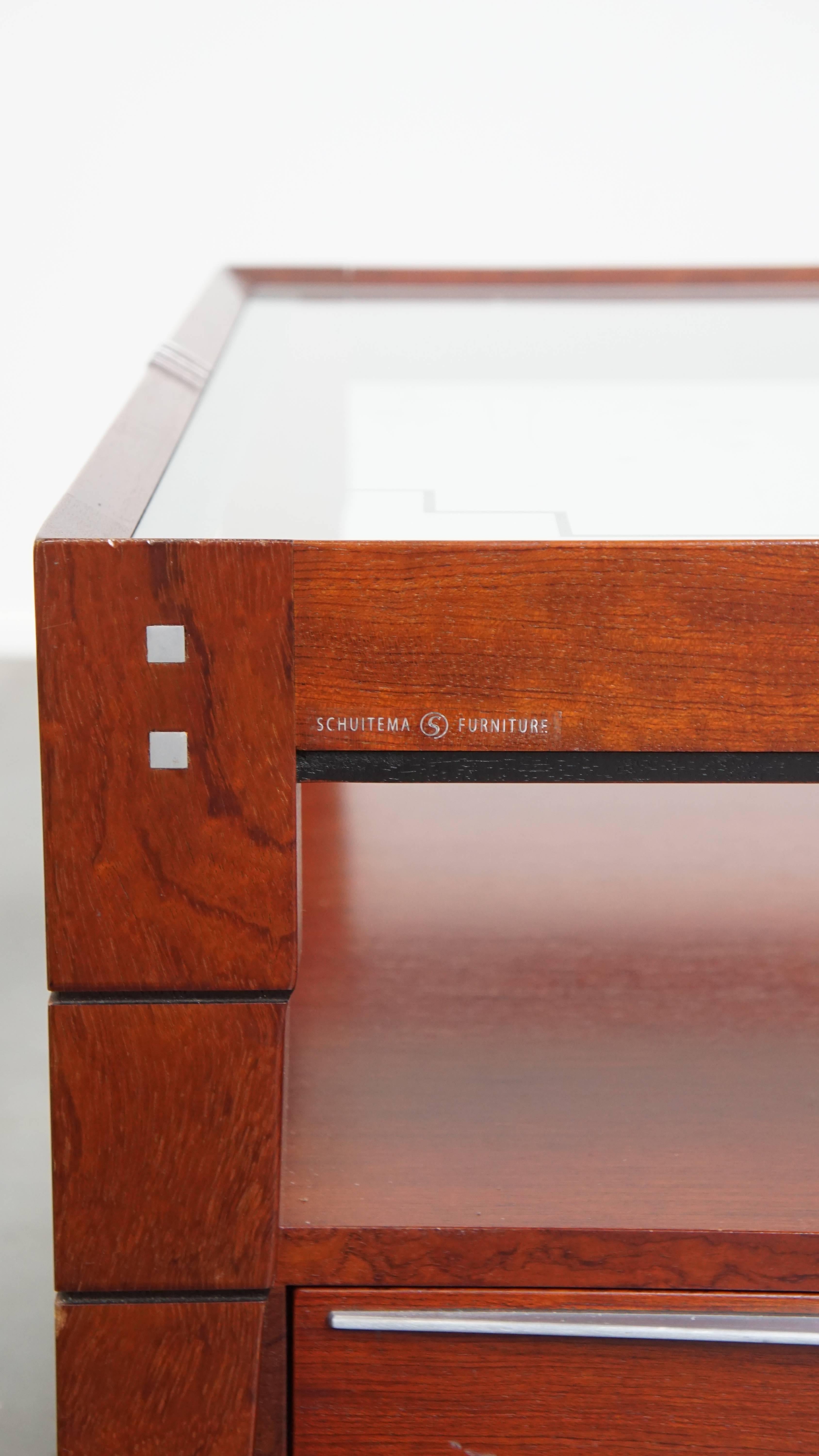 Art Deco Coffee Table by Schuitema from the Decoforma Series with Glass Top and For Sale 4