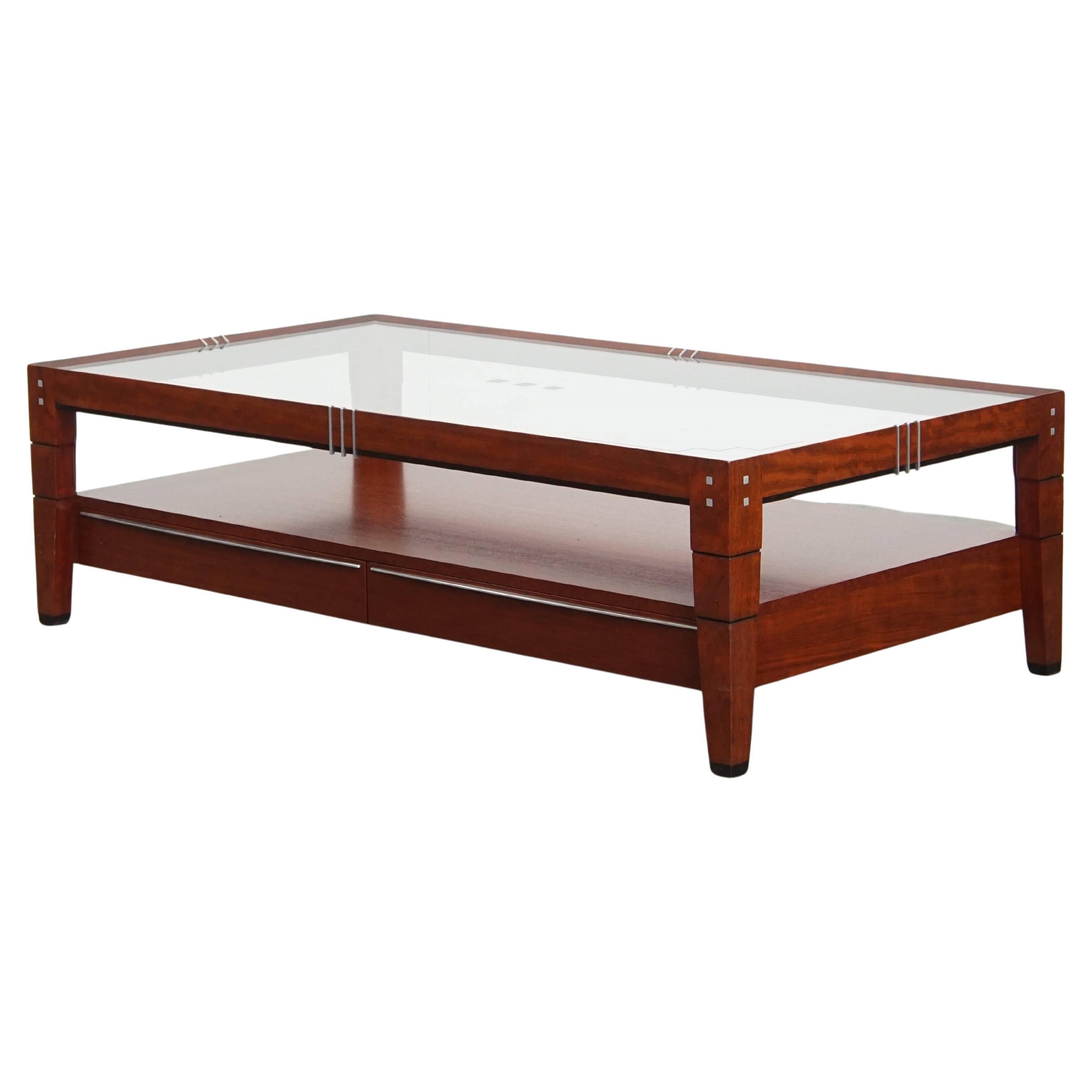 Art Deco Coffee Table by Schuitema from the Decoforma Series with Glass Top and For Sale