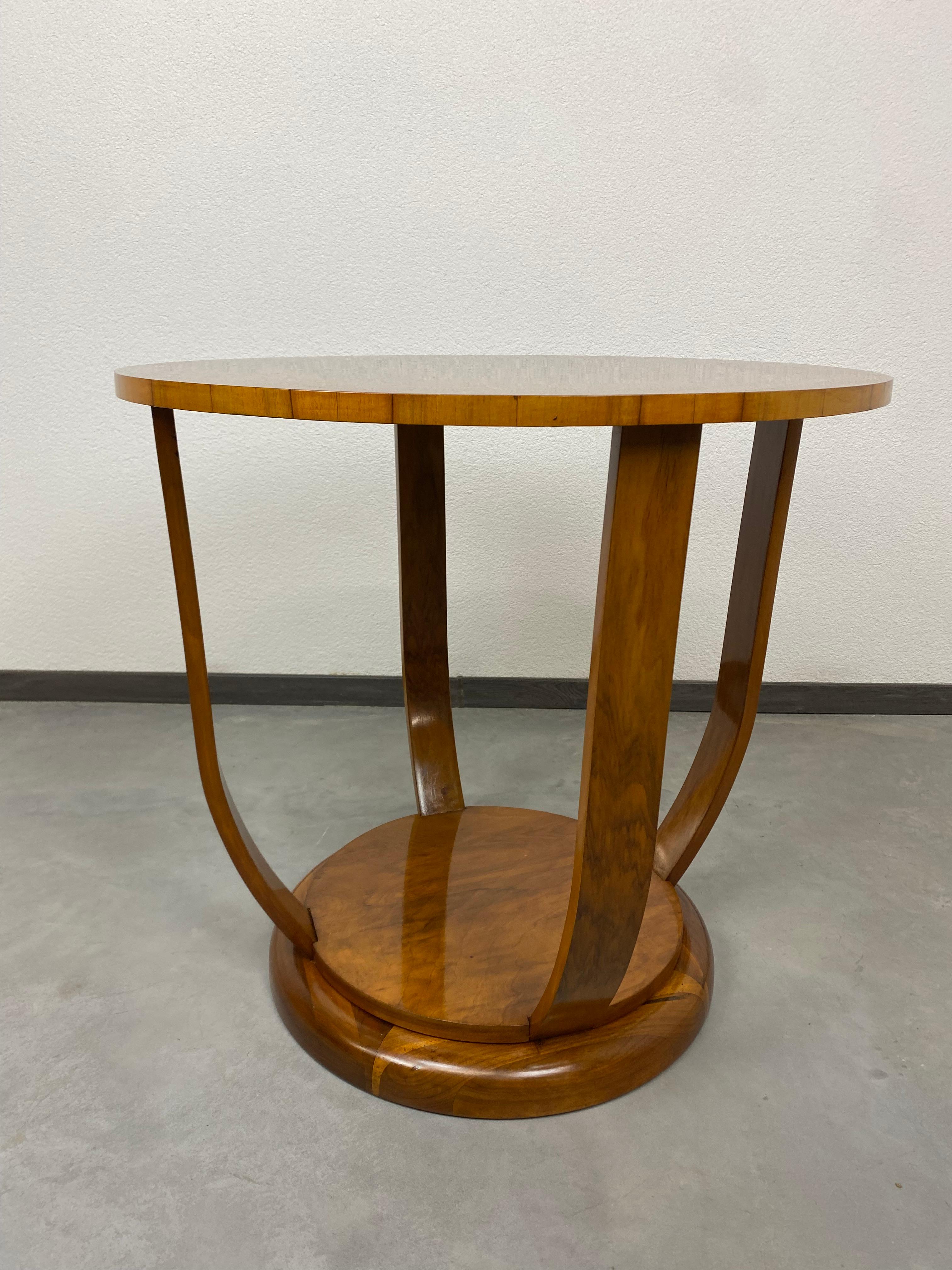 Art Deco cofee table professionally stained and repolished.