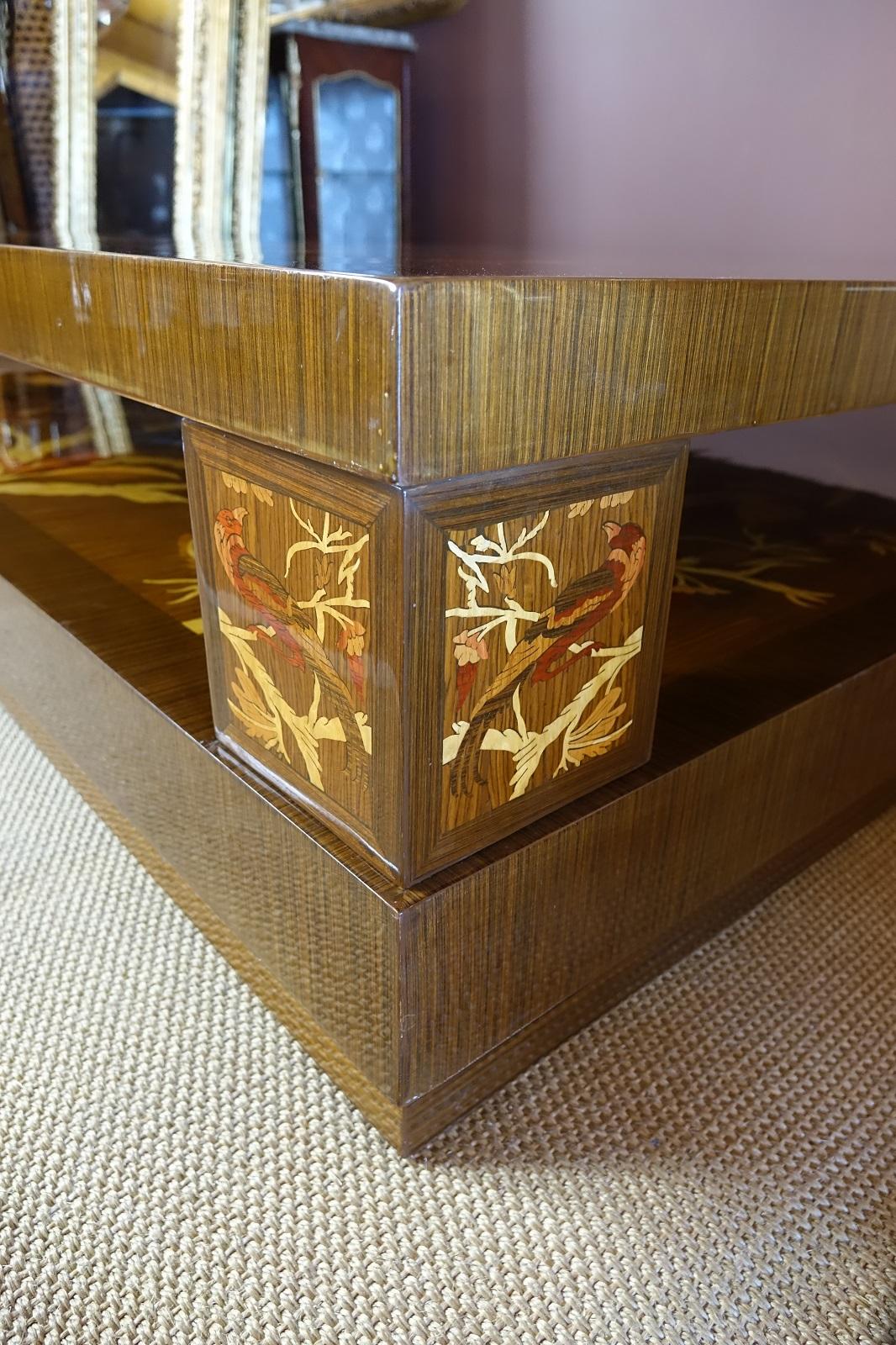 Wood Art Deco Coffee Table For Sale