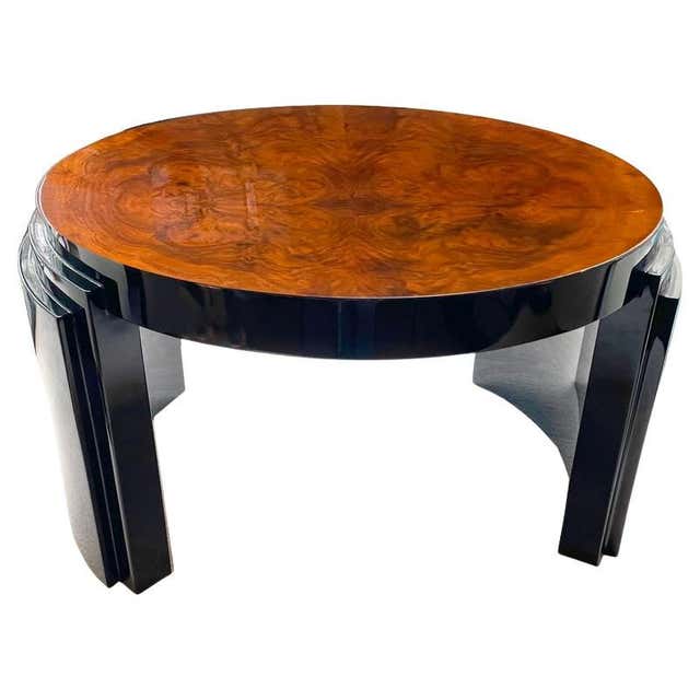 Pair of round Art Deco coffee tables For Sale at 1stDibs