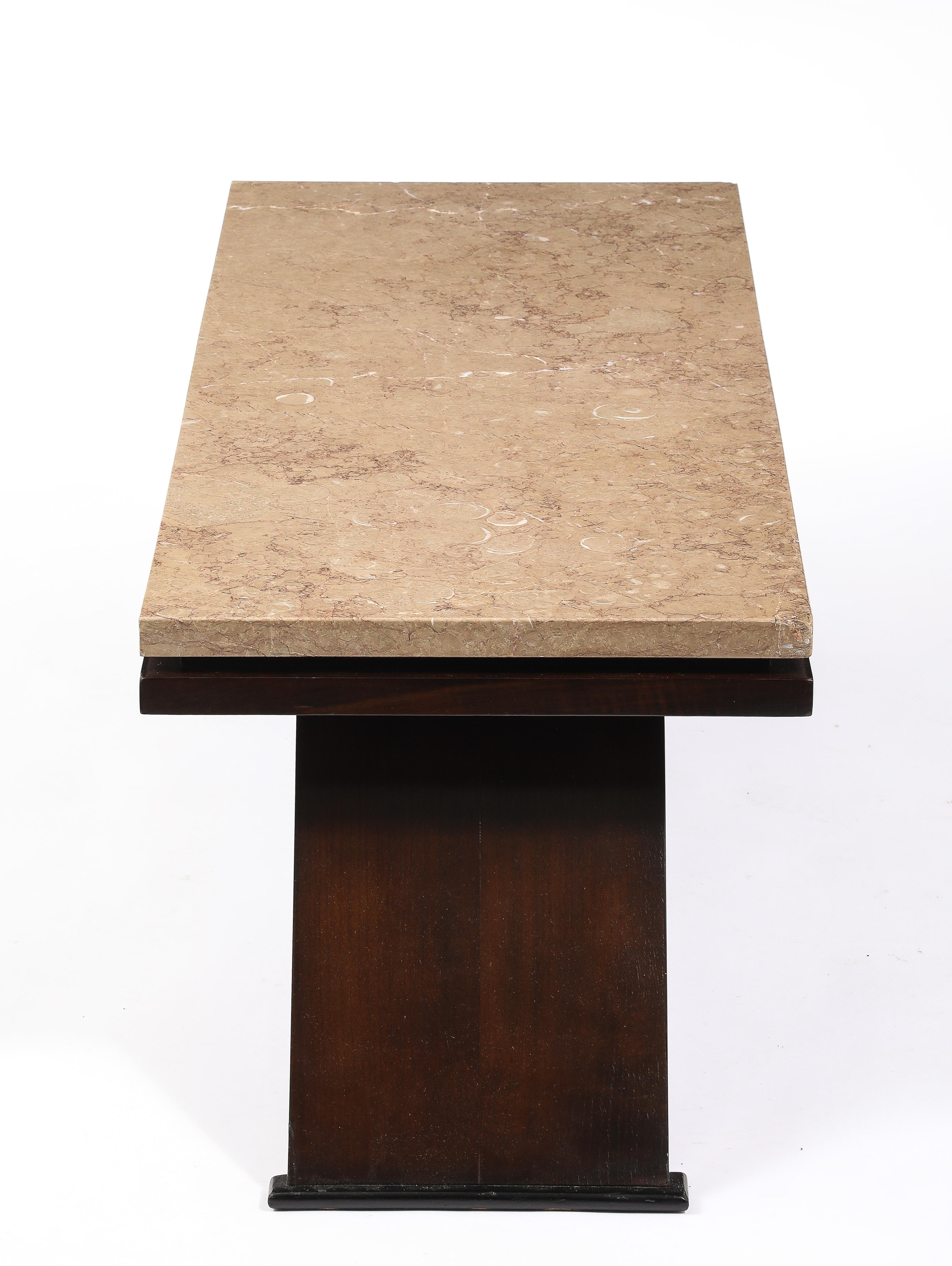 Marble Art Deco Coffee Table, France 1940's For Sale