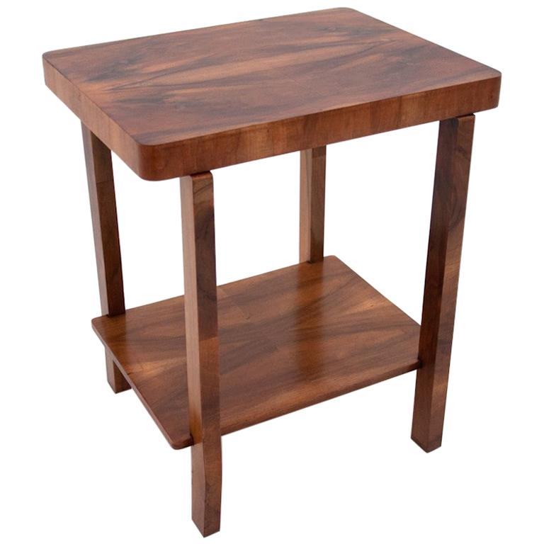 Vintage Art Deco Modern Oval Coffee Table with Metal Base from France