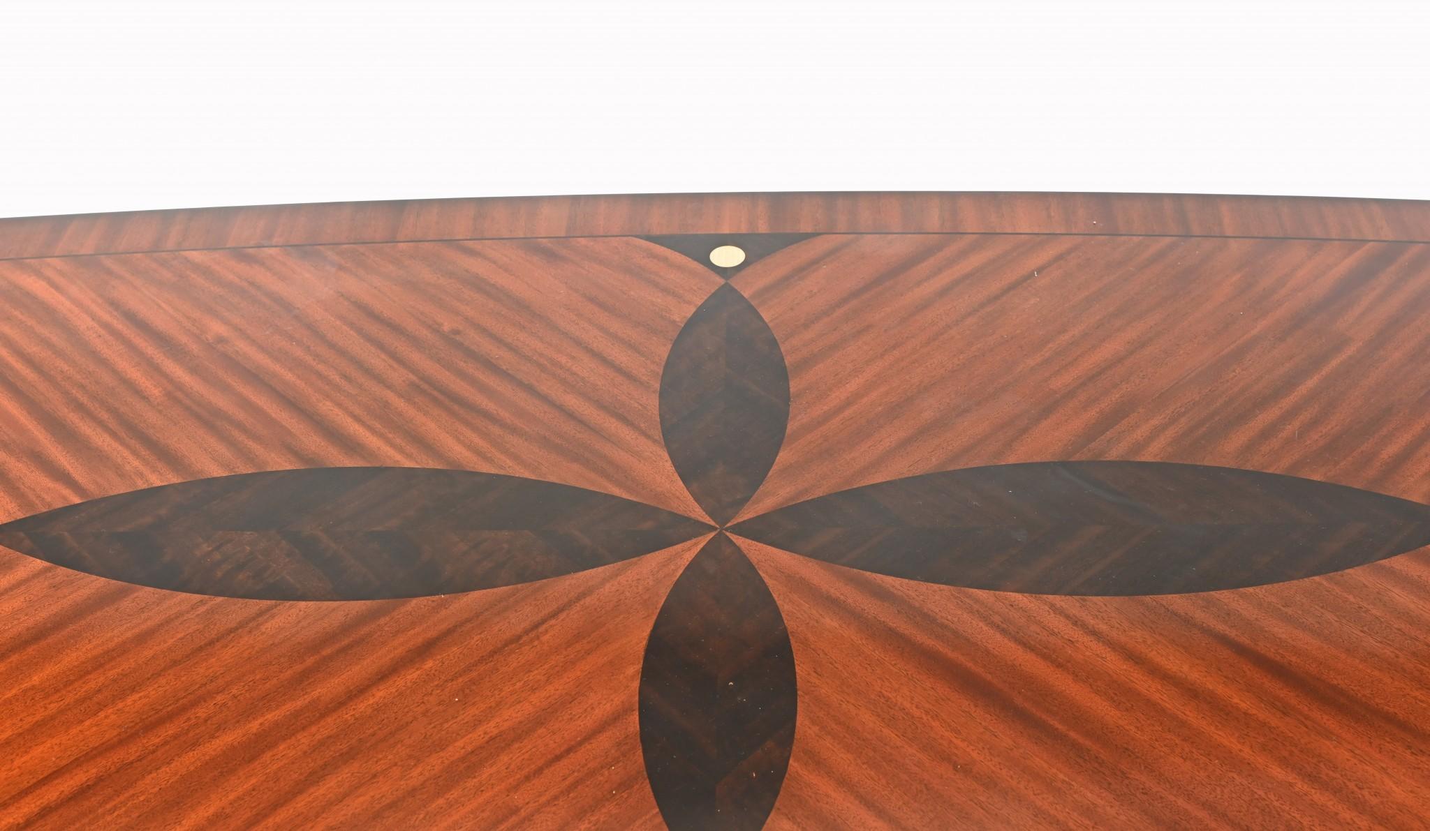 Art Deco Coffee Table Geometric Inlay 6