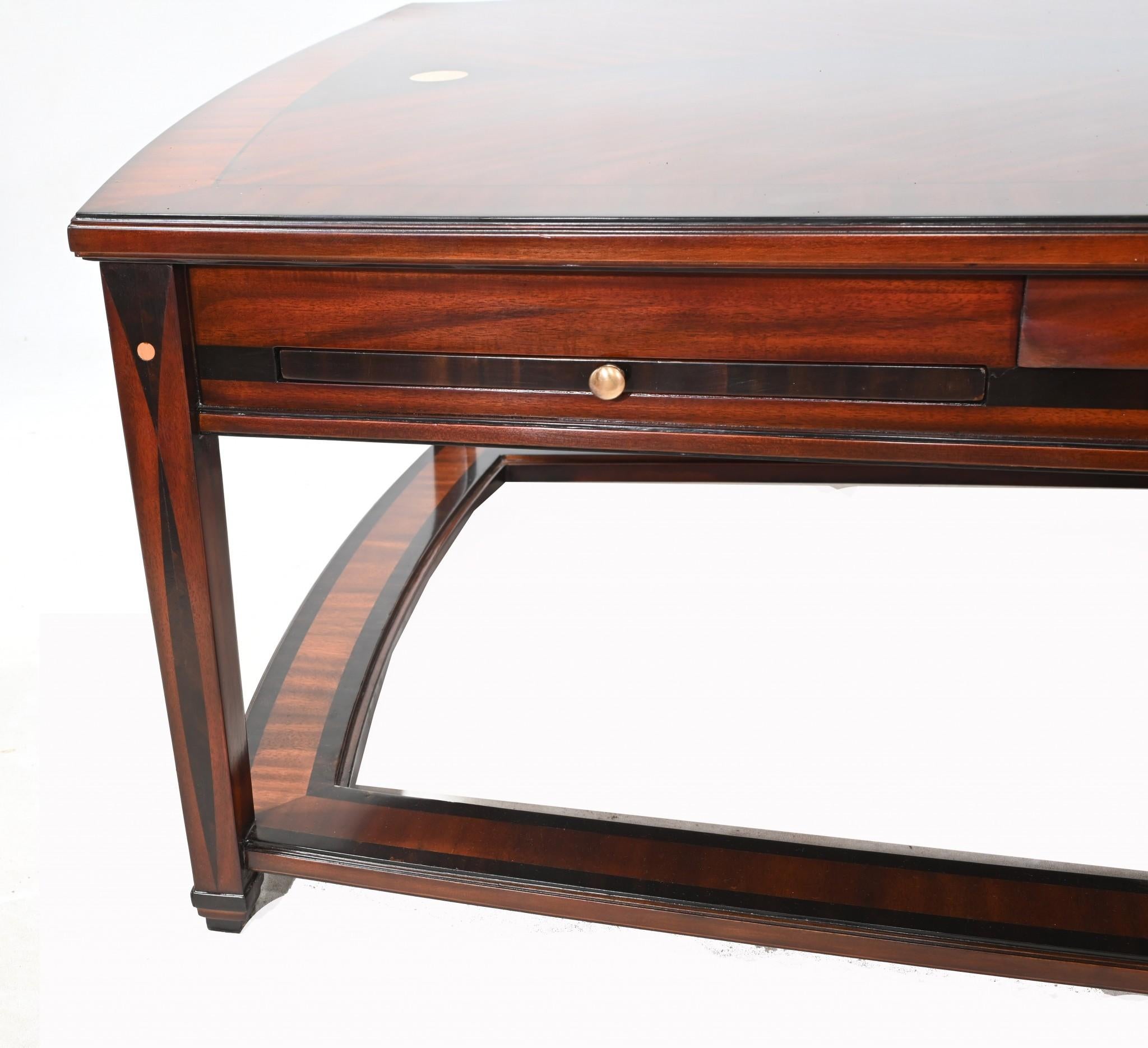 Art Deco Coffee Table Geometric Inlay For Sale 5