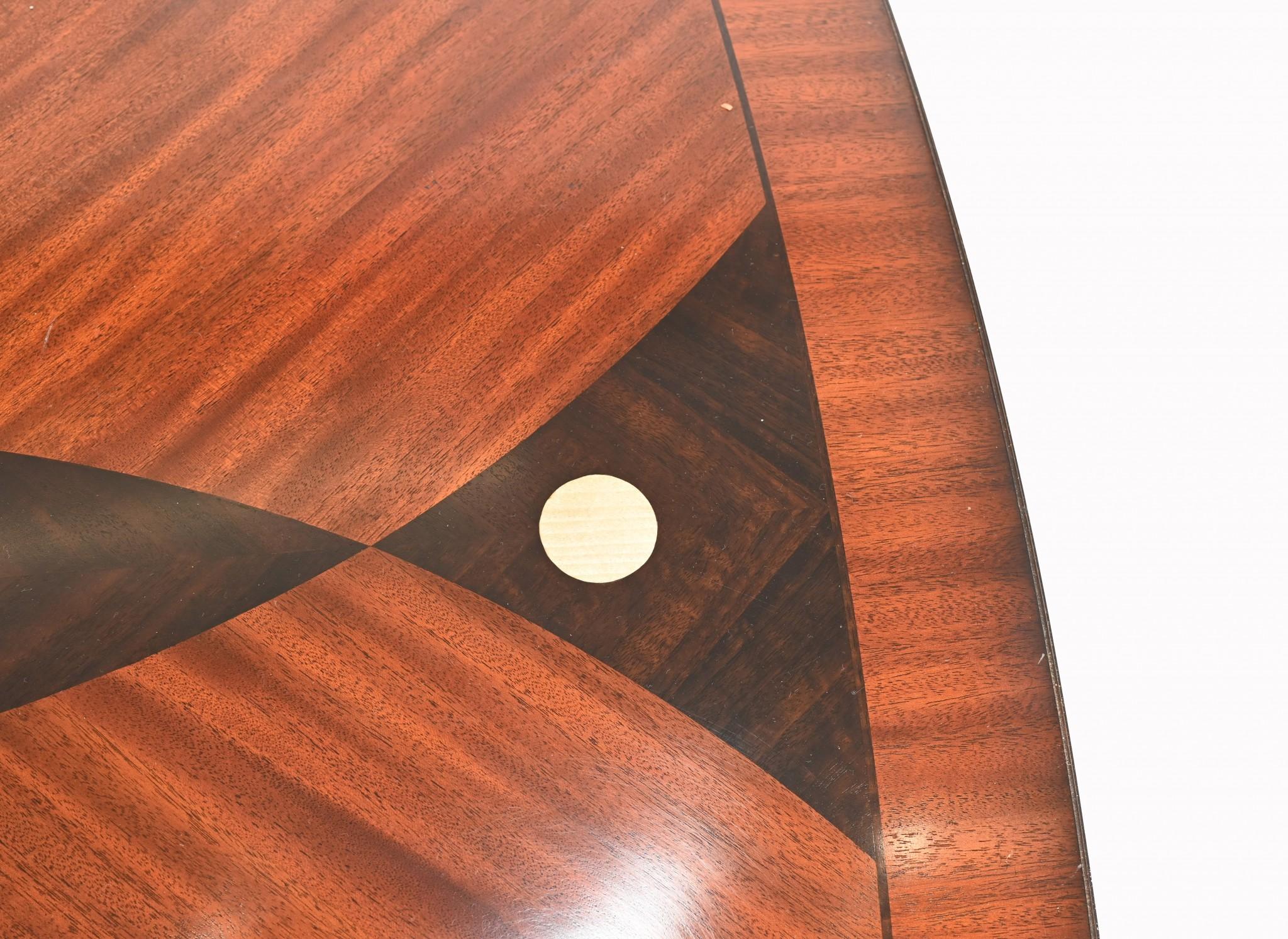 Art Deco Coffee Table Geometric Inlay In Good Condition For Sale In Potters Bar, GB