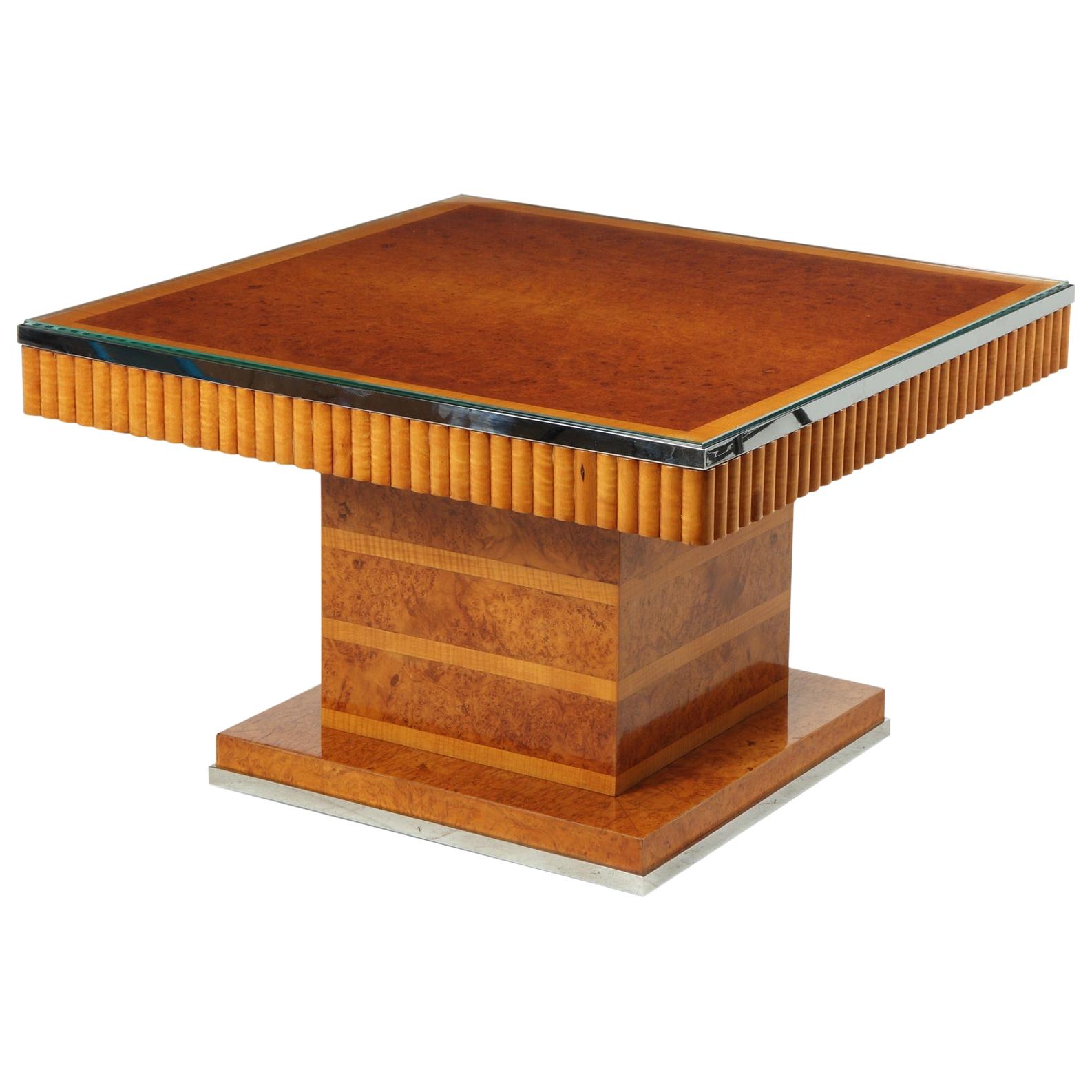 Art Deco Coffee Table in Amboyna and Sycamore