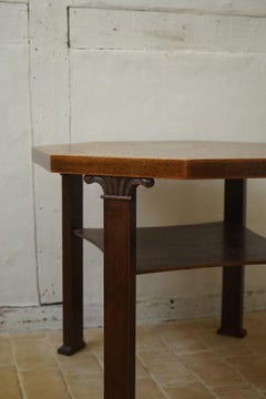 Art Deco Coffee Table in Oak, Hand-Crafted, Denmark, Circa 1920