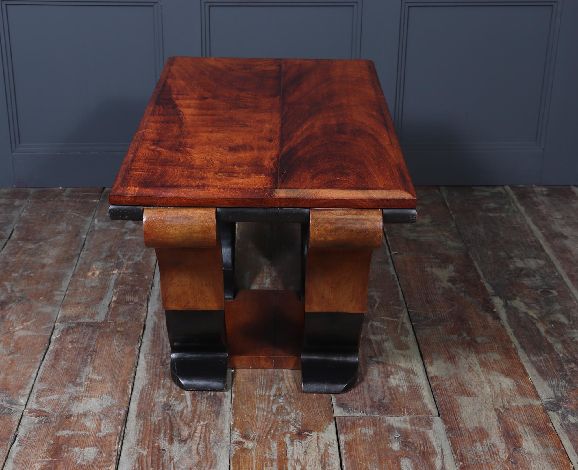 Art Deco Coffee Table in Walnut 3