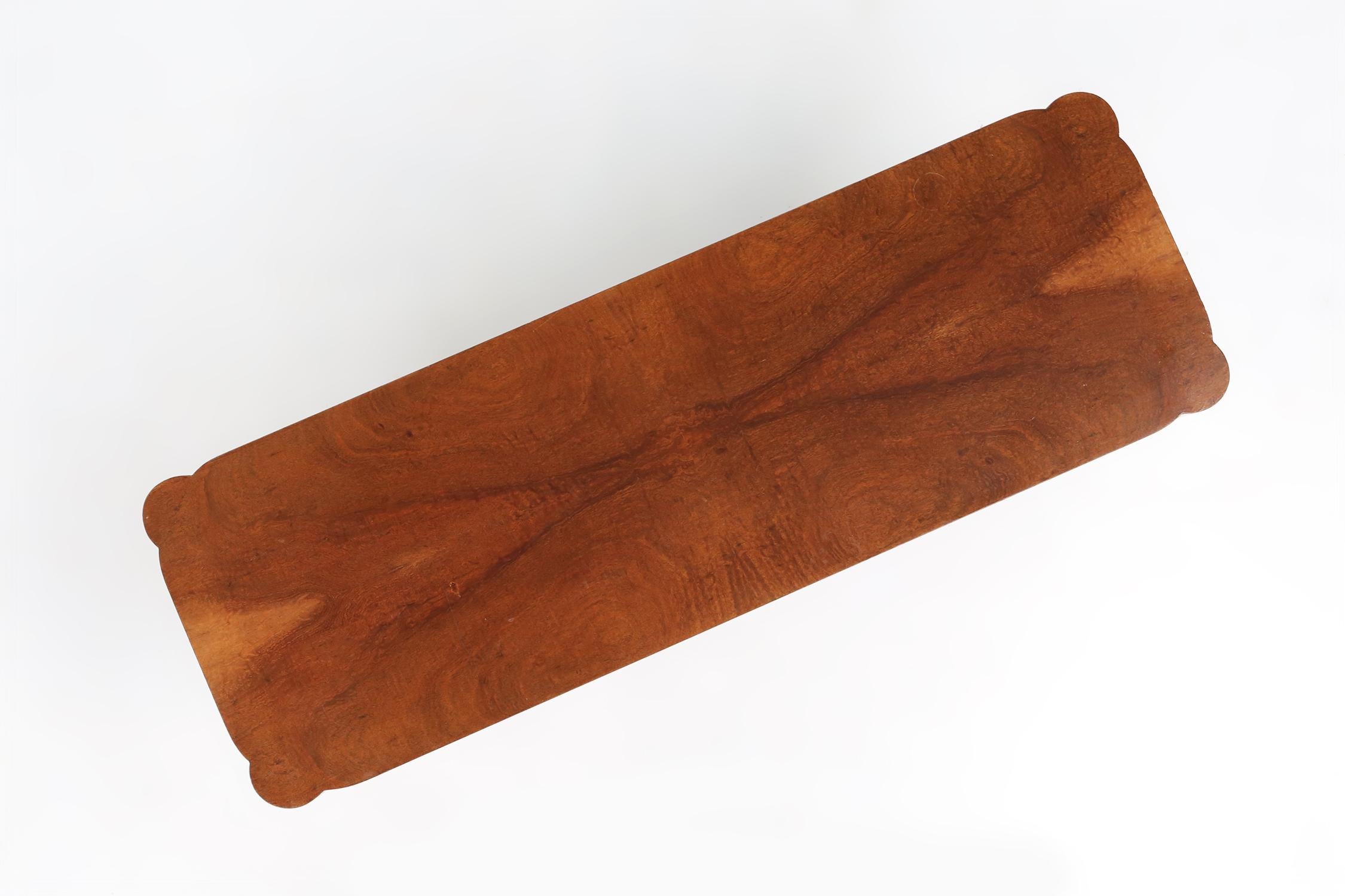 Art Deco coffee table in wood with organic legs, Belgium ca. 1930 3