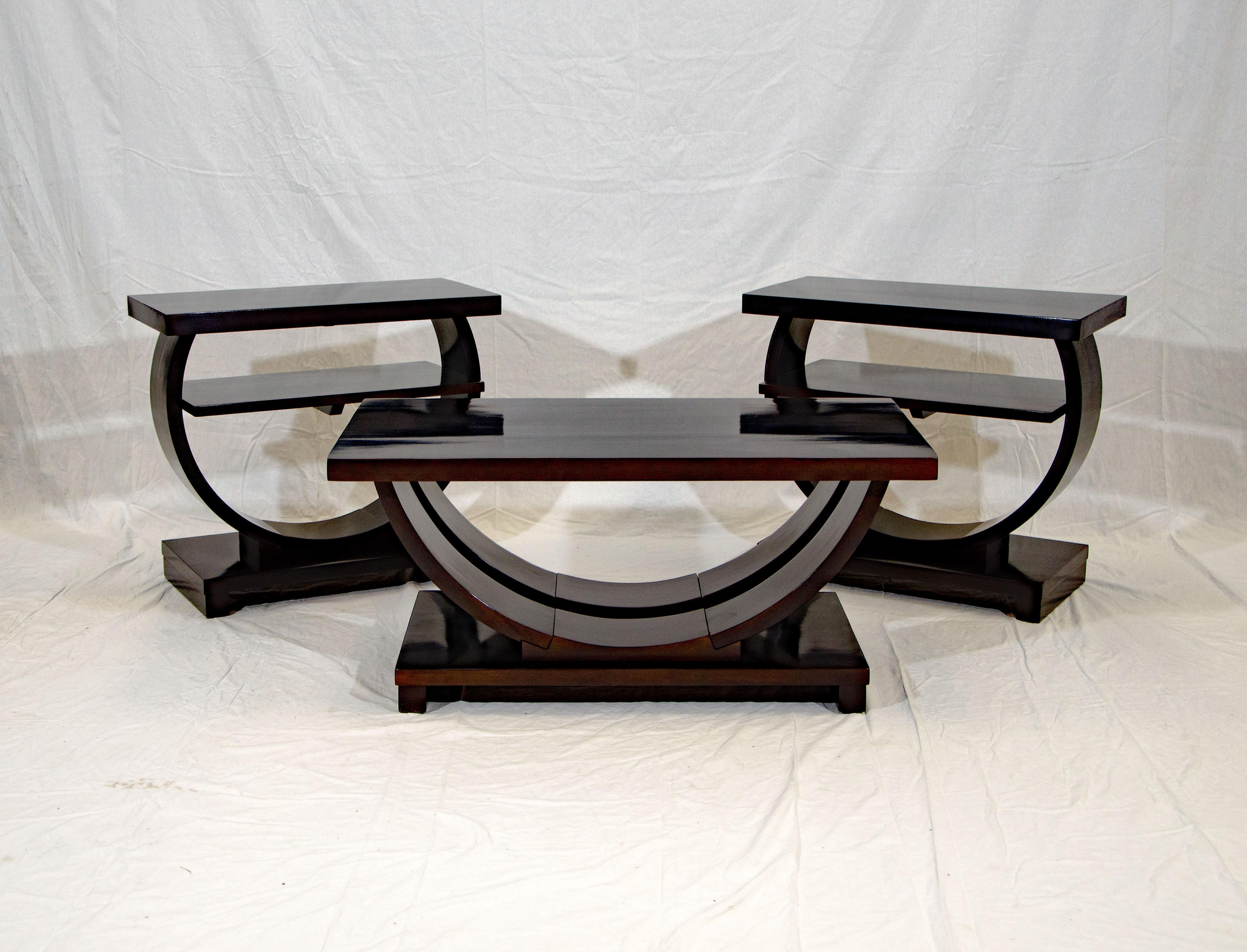 Set of three Art Deco 