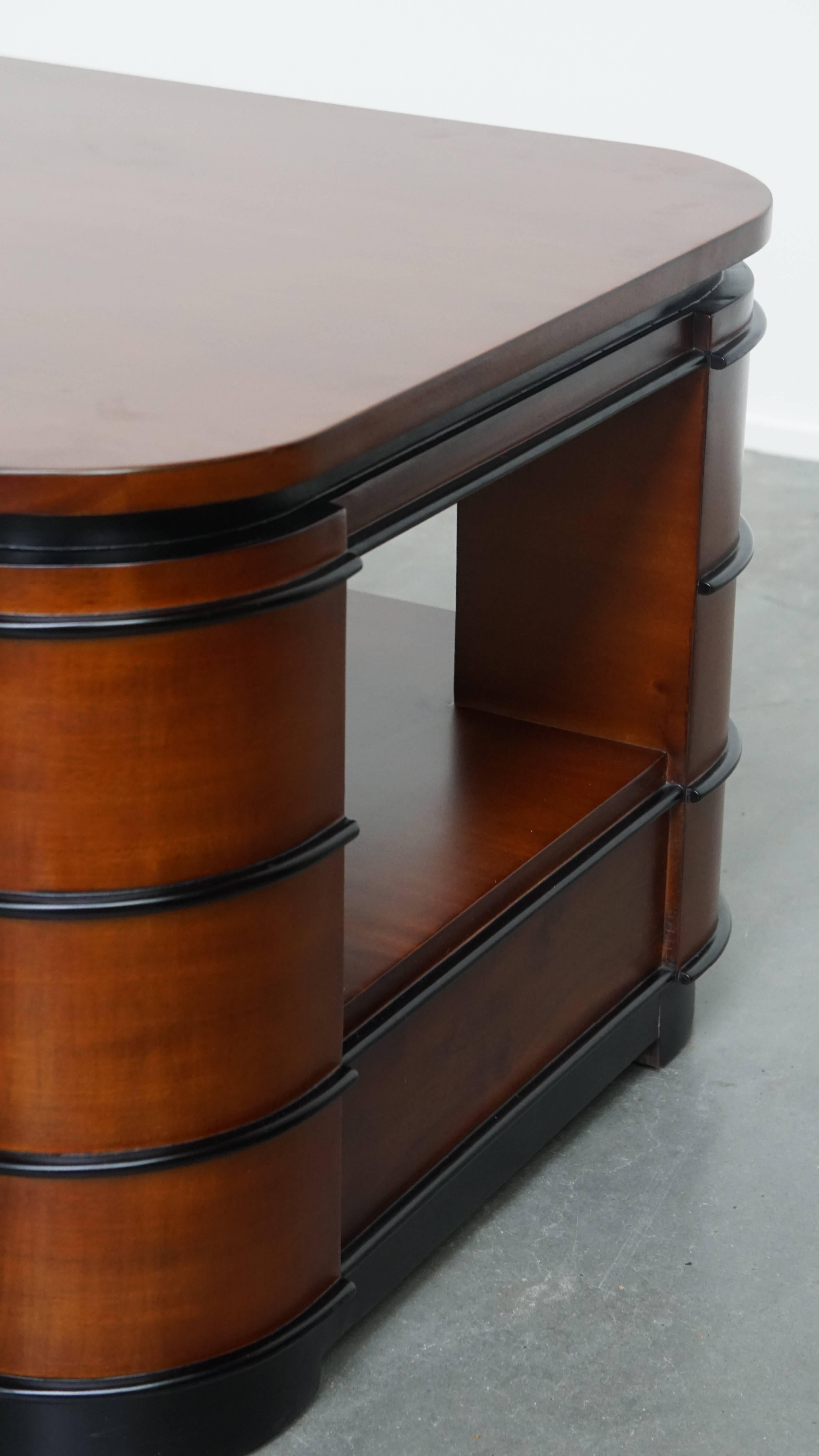 Art Deco coffee table with 4 drawers in vendita 3
