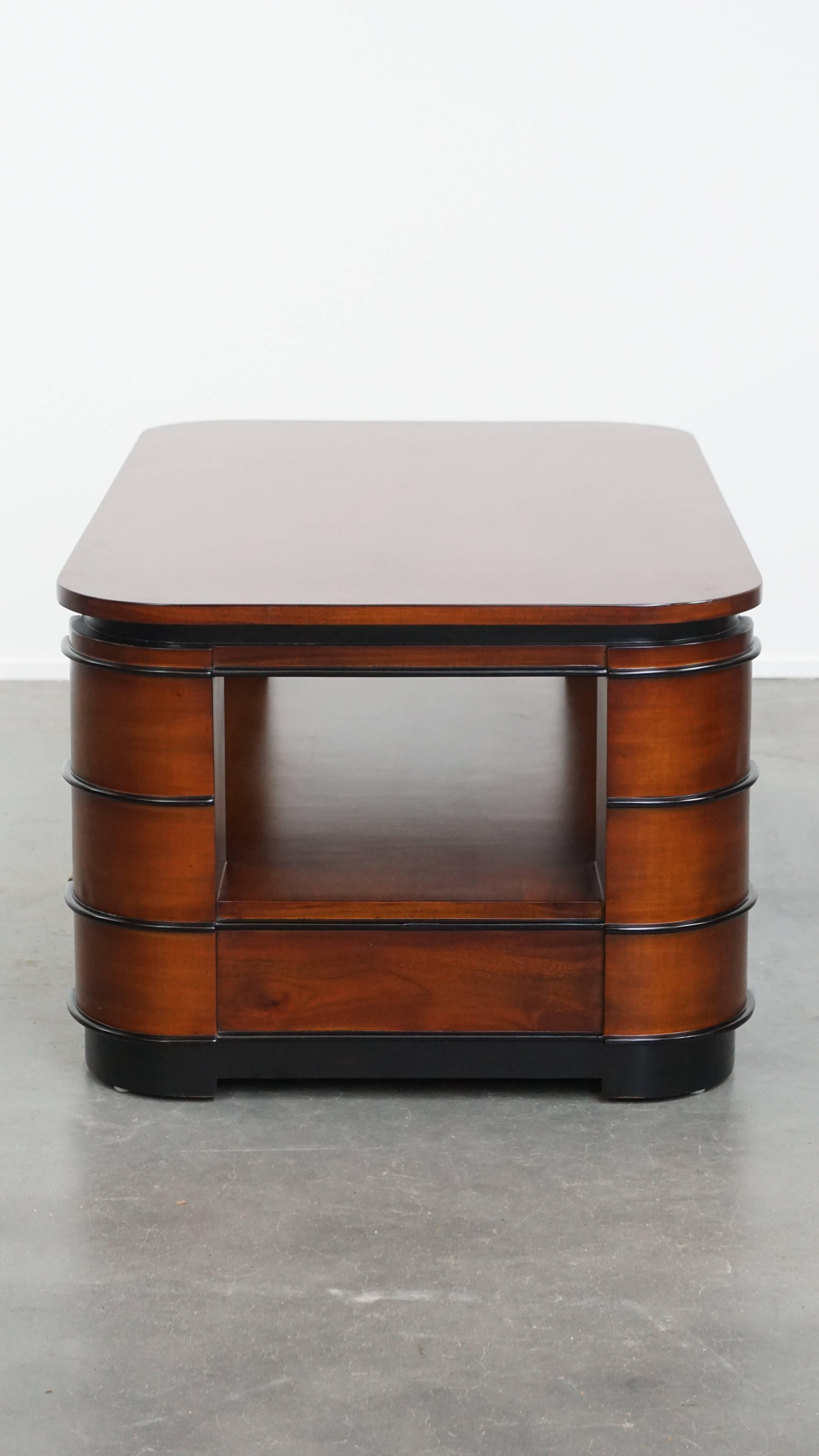 Art Déco Art Deco coffee table with 4 drawers in vendita
