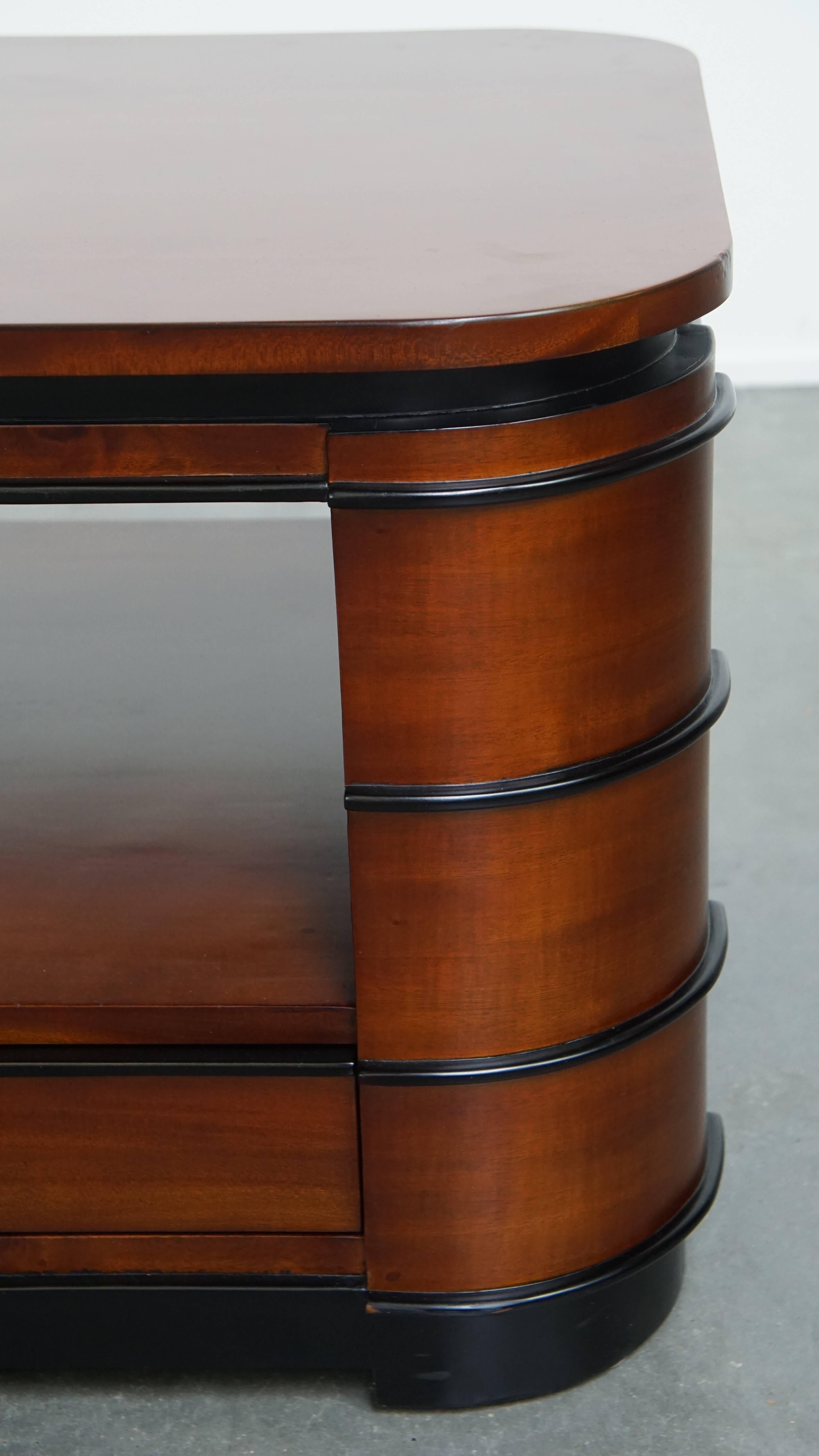 Art Deco coffee table with 4 drawers in vendita 2