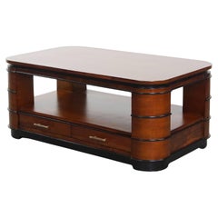 Art Deco coffee table with 4 drawers