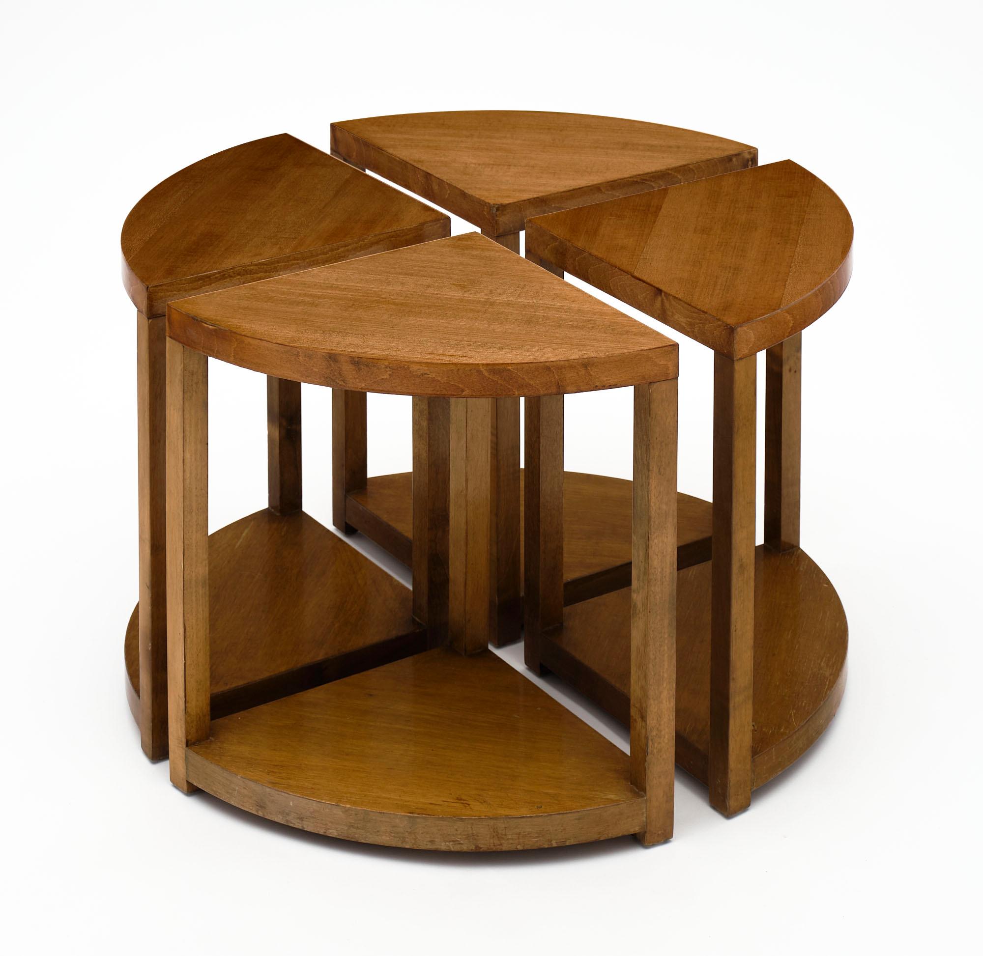 French Art Deco Coffee Table with Nesting Tables