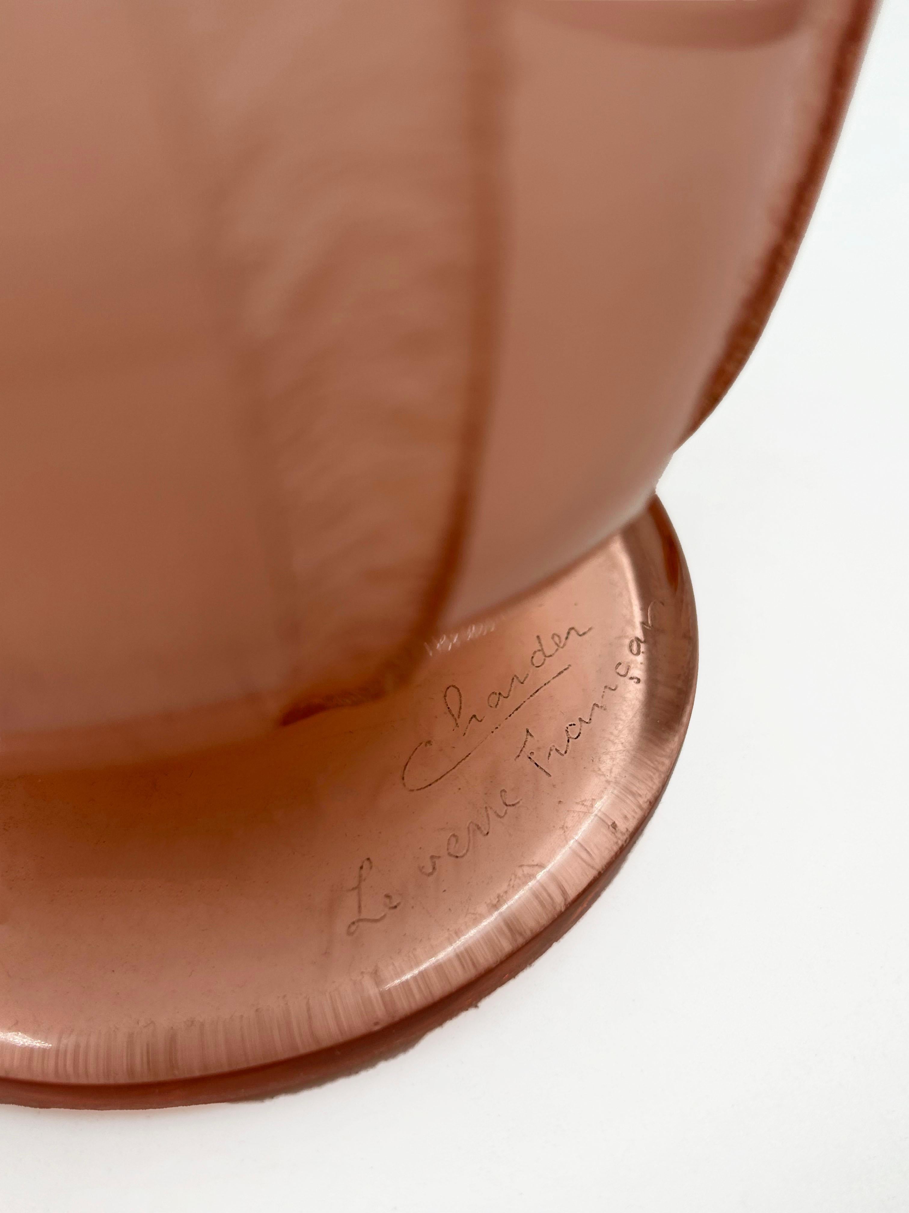 Francese Vaso cognac Art Deco di Charder in vendita