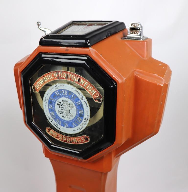 Art Deco Coin Operated Scale by Watling of Chicago For Sale at 1stDibs