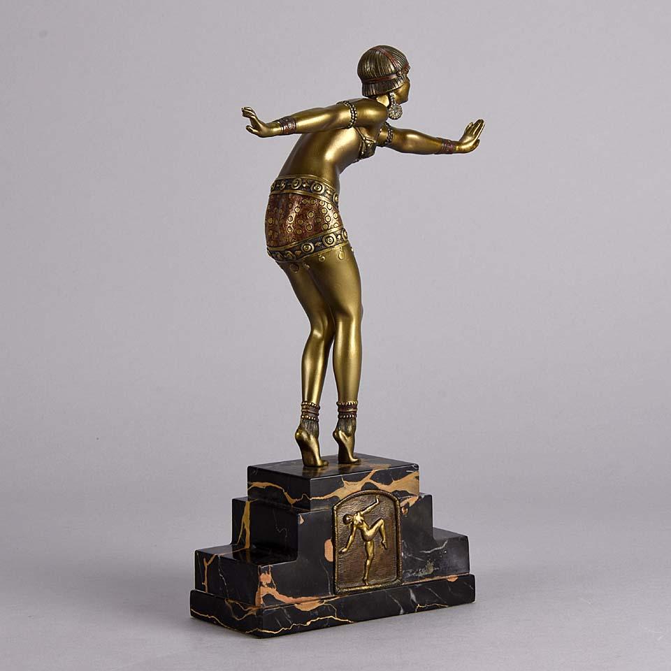 Art Deco Cold Painted Bronze Figure 
