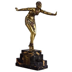 Art Deco Cold Painted Bronze Figure "Phoenician Dancer" by Demetre Chiparus