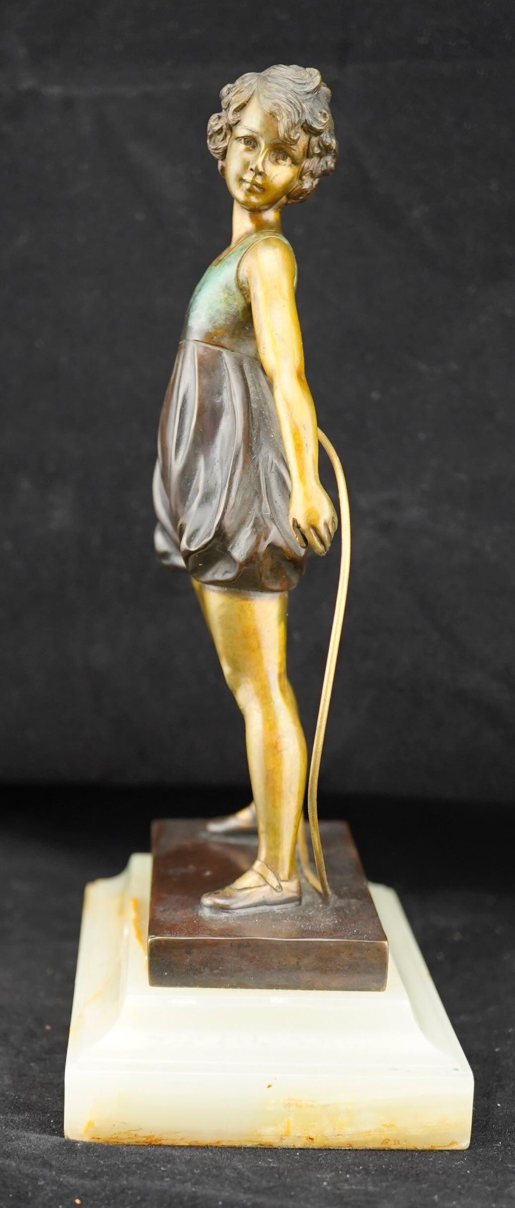Art-Déco-Paar Kaltbemaltes Bronze-Paar „Creolenmädchen und Sonny Boy“ von Ferdinand Preiss (20. Jahrhundert) im Angebot