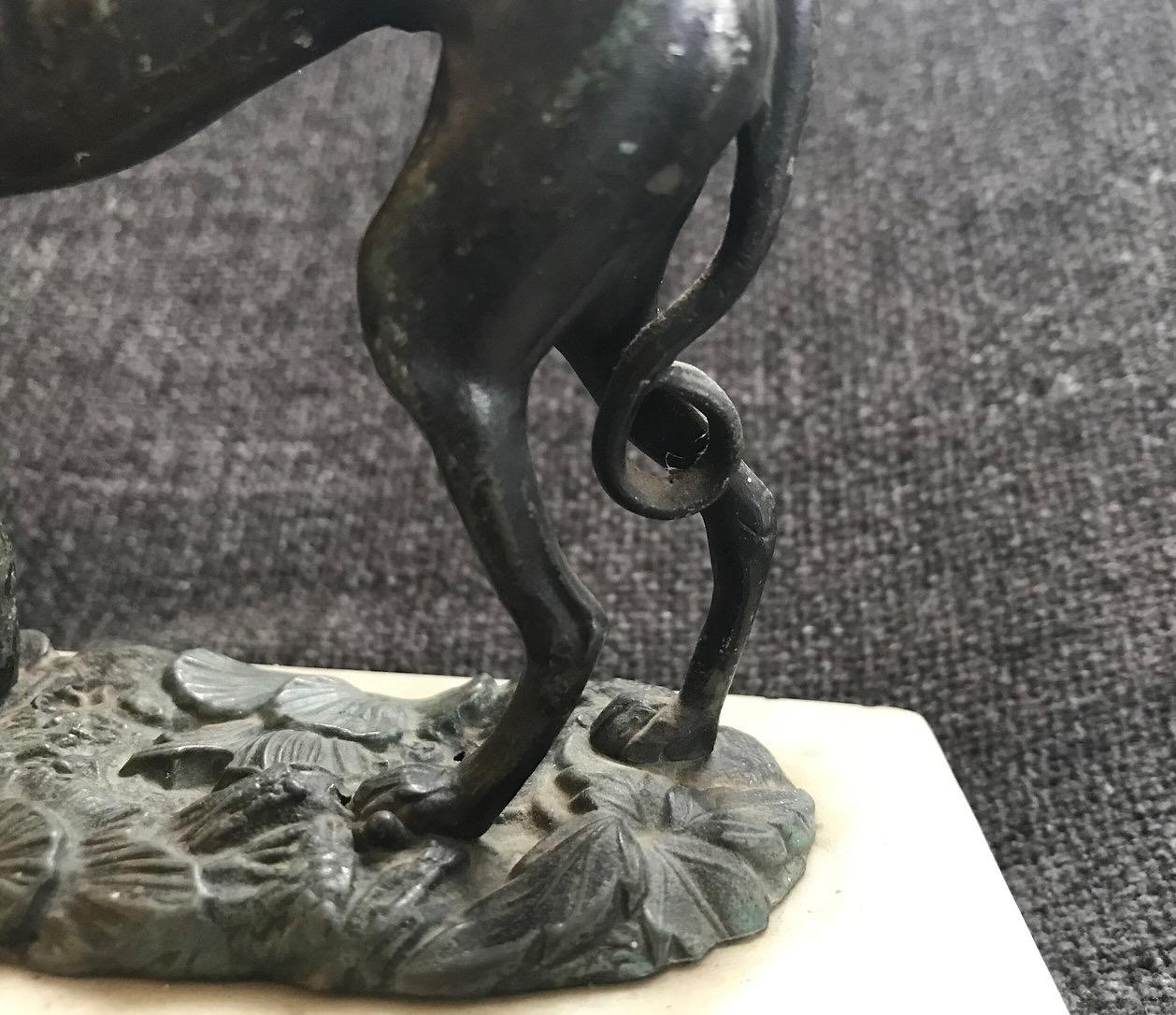Art Deco Cold Painted Spelter Figure of a Greyhound For Sale 4